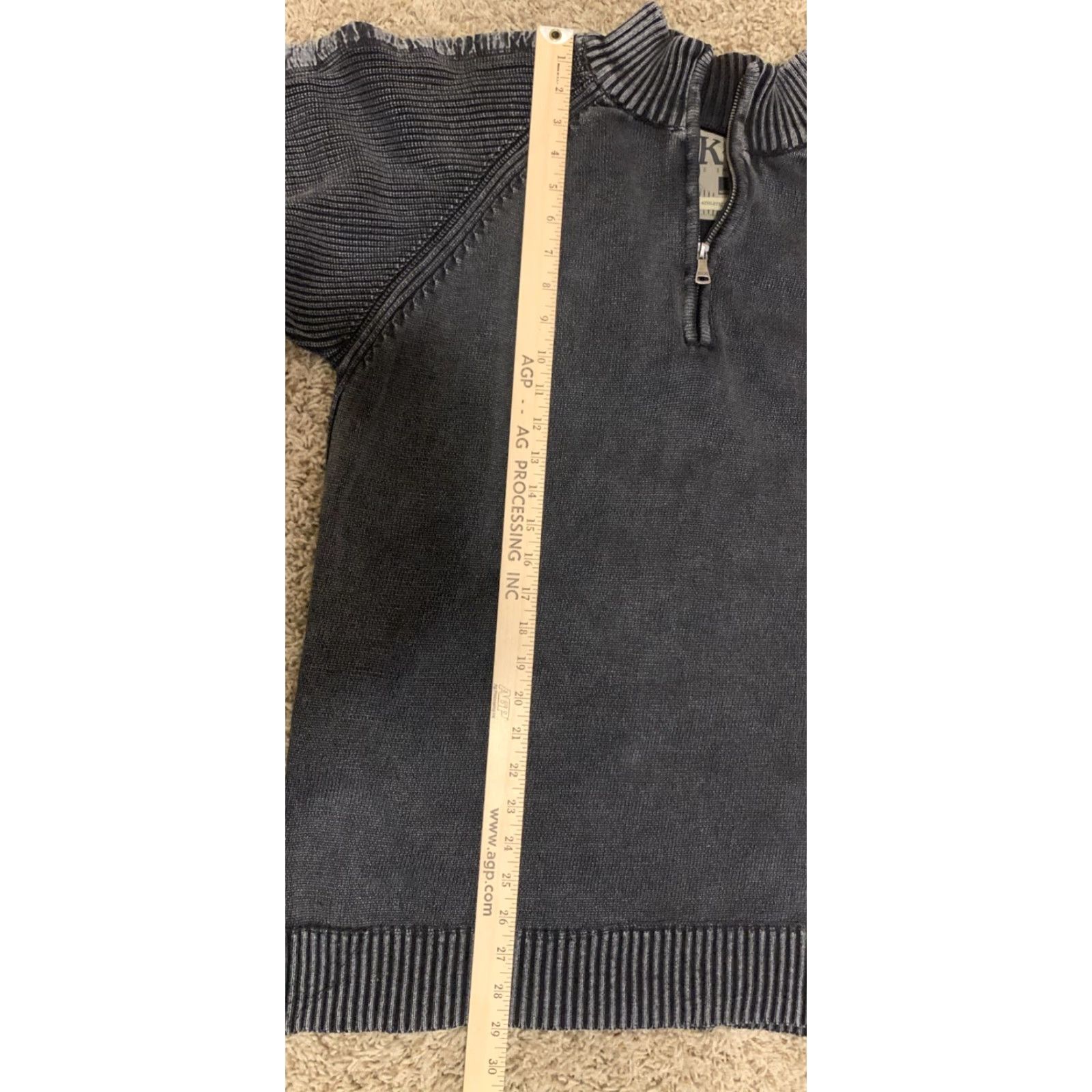Vintage Buckle Buckle BKE Men's XL Athletic Fit Pullover Sweater 1/4 Zip Black Knit Cotton Casual Mens Size US XL / EU 56 / 4 - 5 Thumbnail
