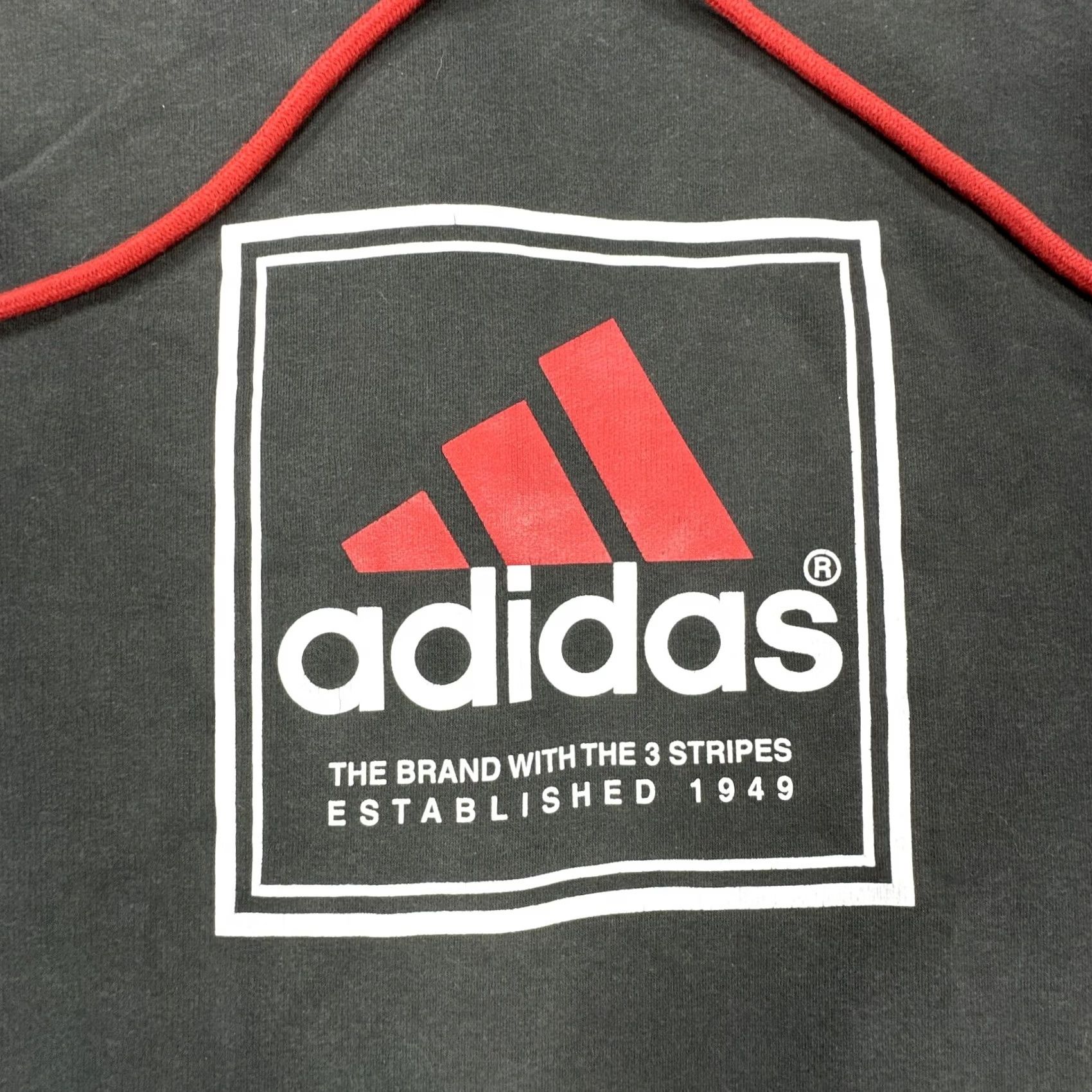 Adidas Adidas Men's L Sweatshirt Hoodie Trefoil 2010 Black Red 3 Stripes P53713 AUF002 Size US L / EU 52-54 / 3 - 7 Thumbnail