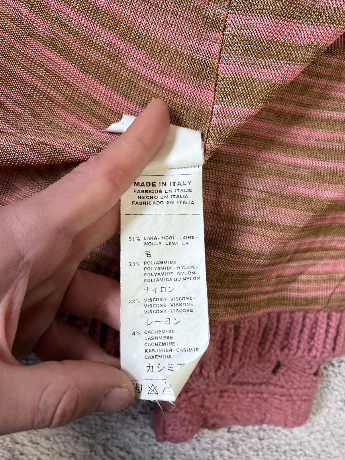 Missoni Missoni Pink Open Knit Cardigan Sweater Wool Cashmere Italy Size XS / US 0-2 / IT 36-38 - 6 Thumbnail