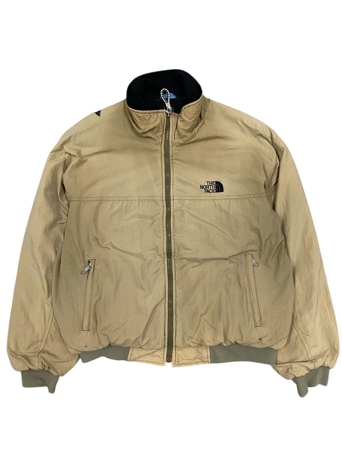 The North Face Vtg 80s The North Face Bomber Jacket Distressed Khaki Size US L / EU 52-54 / 3 - 1 Thumbnail