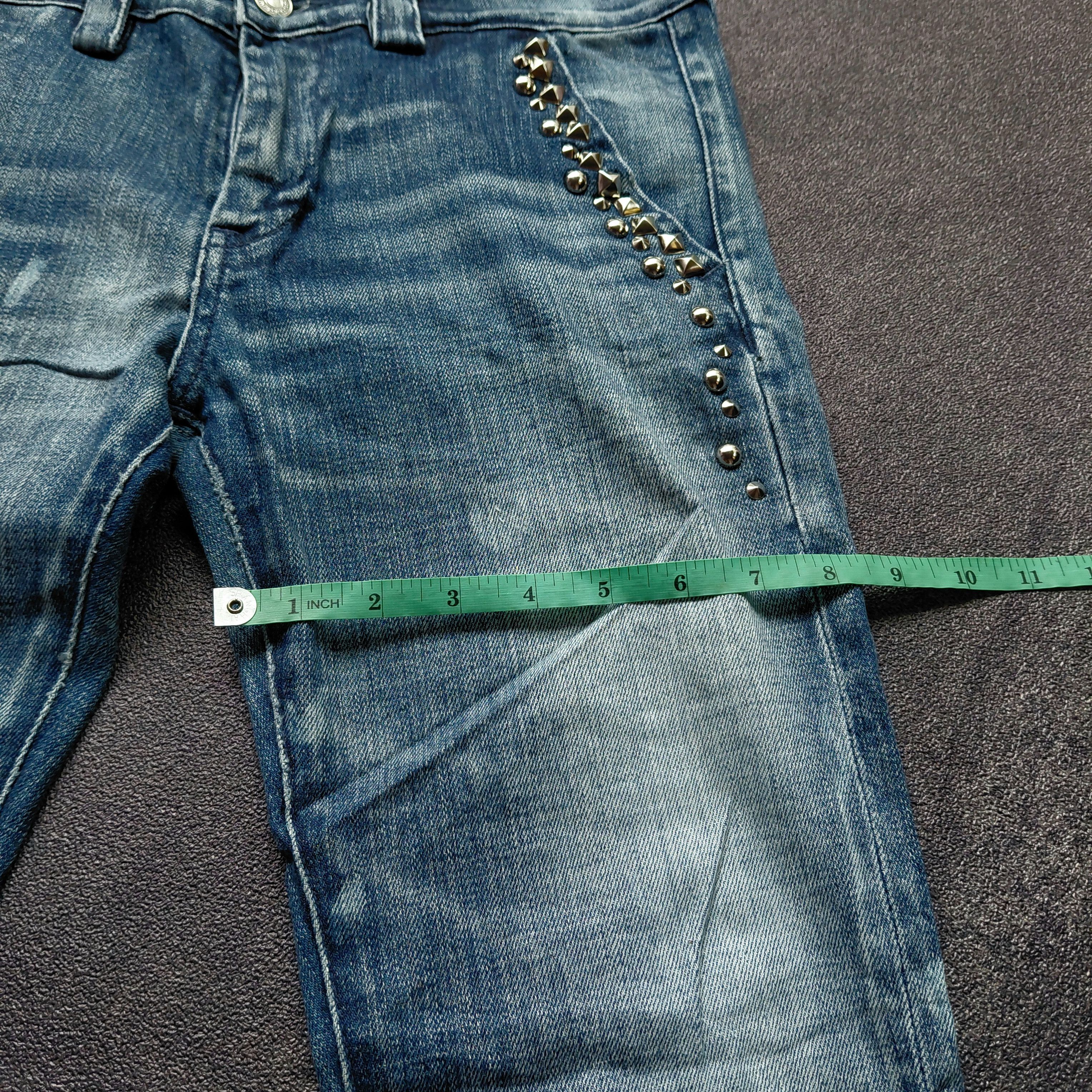 Japanese Brand Vintage Y2K Distressed RNA Studded Denim Pants Size US 30 / EU 46 - 14 Thumbnail