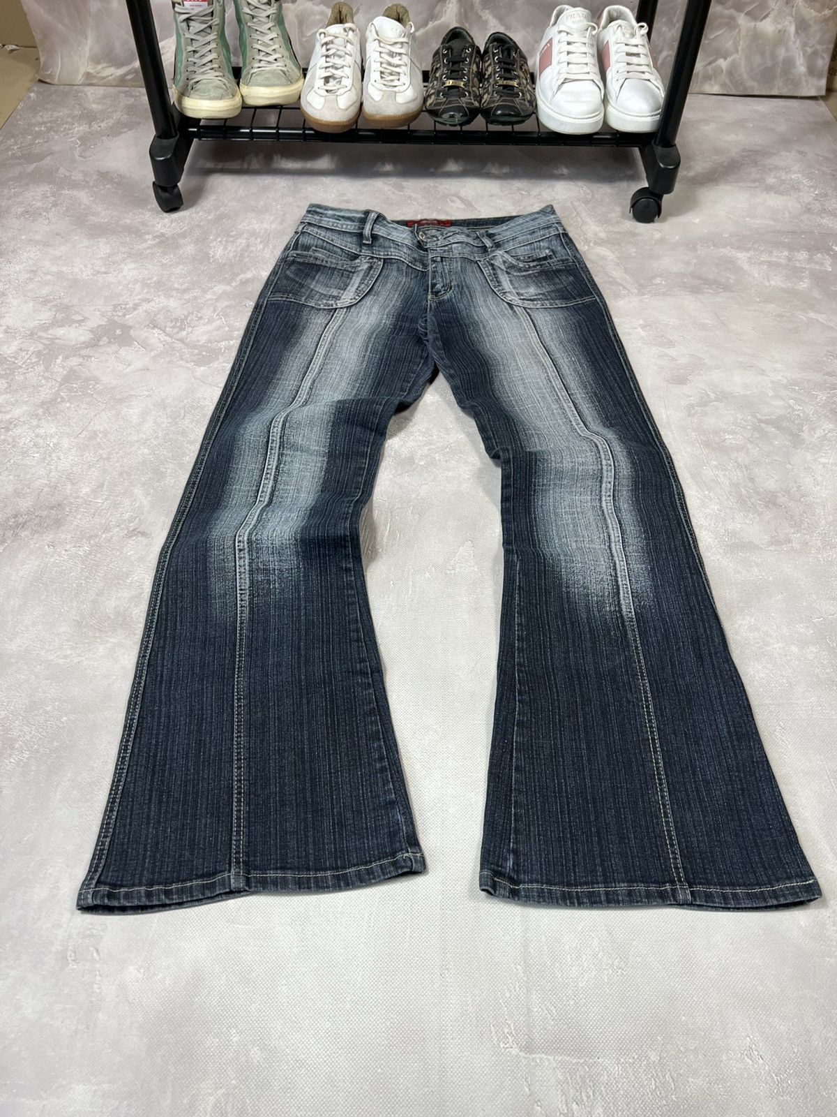 VINTAGE Flared IfSixWasNine Style Fade Distressed Pants