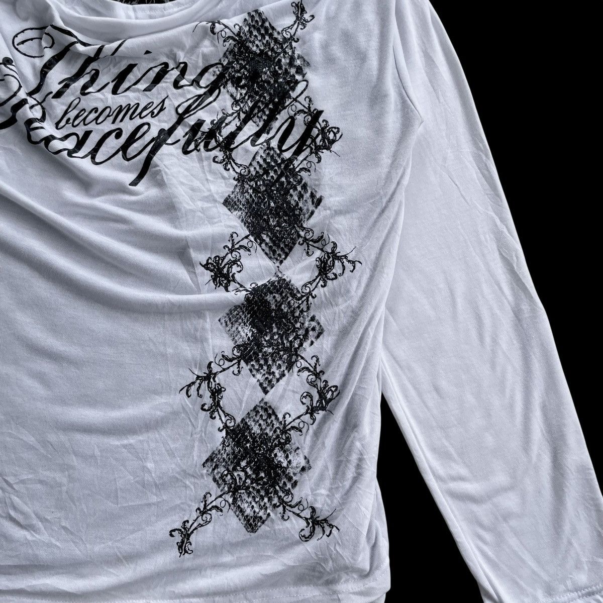 14th Addiction 🇯🇵 2000s 3 DOUBLE LAYER BEAUMERE GOTHIC PUNK POEM LONGSLEEVE Size US M / EU 48-50 / 2 - 8 Thumbnail
