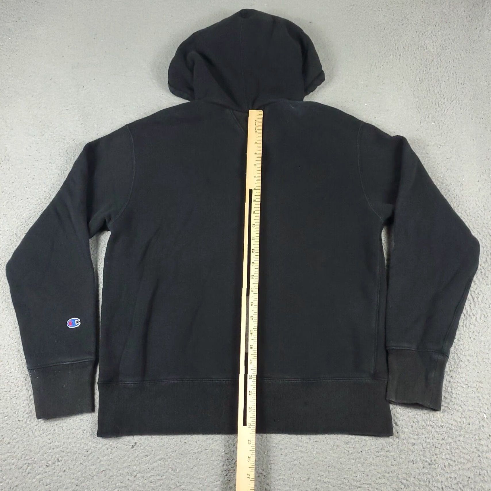 Champion Champion Black Pullover Hoodie Womens Medium Solid Cotton Blend Regular Fit Size M / US 6-8 / IT 42-44 - 6 Thumbnail