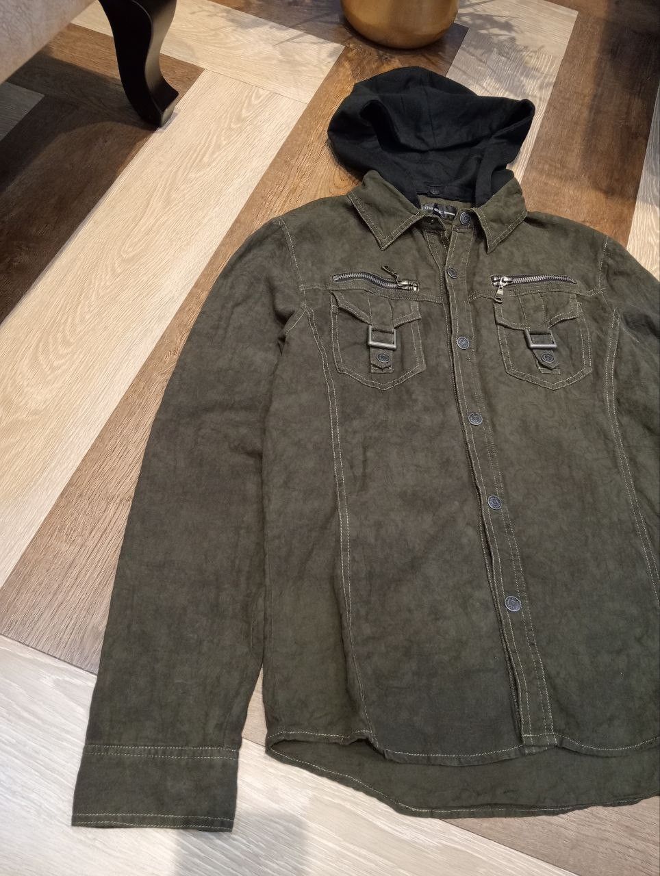 In The Attic IN THE ATTIC HOMME JAPAN 2 WAY BUTTON SHIRT Size US L / EU 52-54 / 3 - 4 Thumbnail