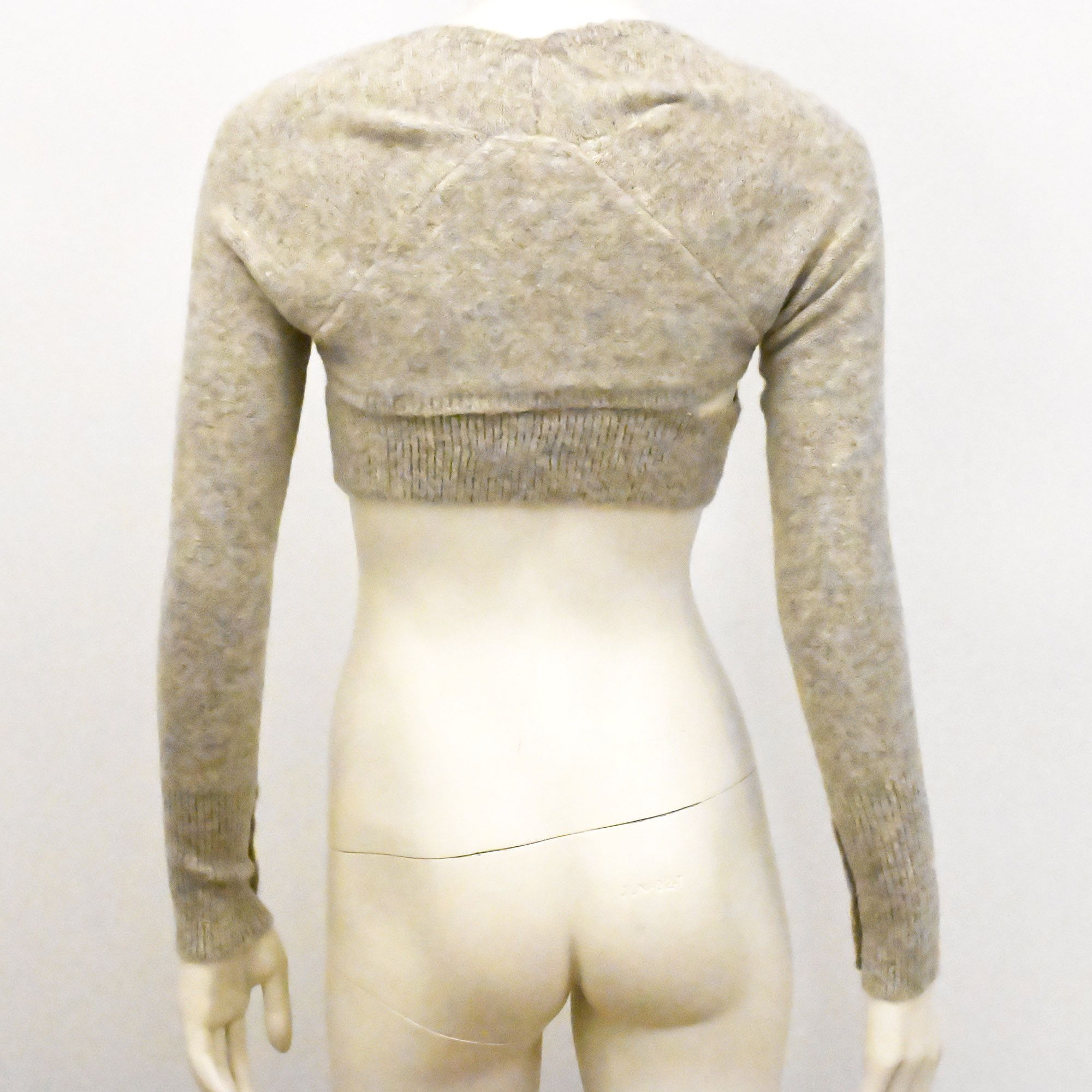 Vintage Ruve knitted crop twin set bra cardigan beige S Size S / US 4 / IT 40 - 4 Thumbnail