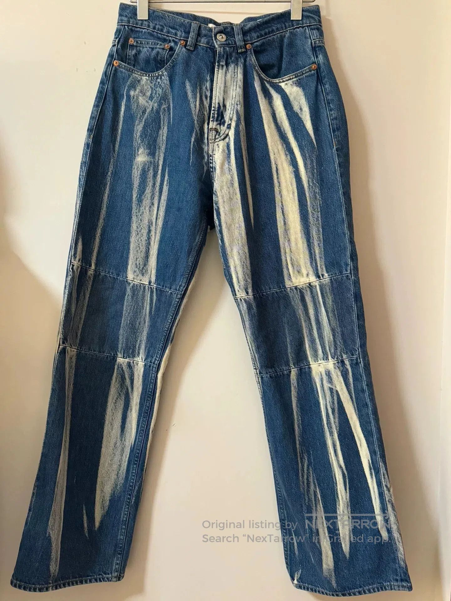 Our Legacy blue and white paint splatter denim pants. Size US 28 / EU 44 - 1 Thumbnail