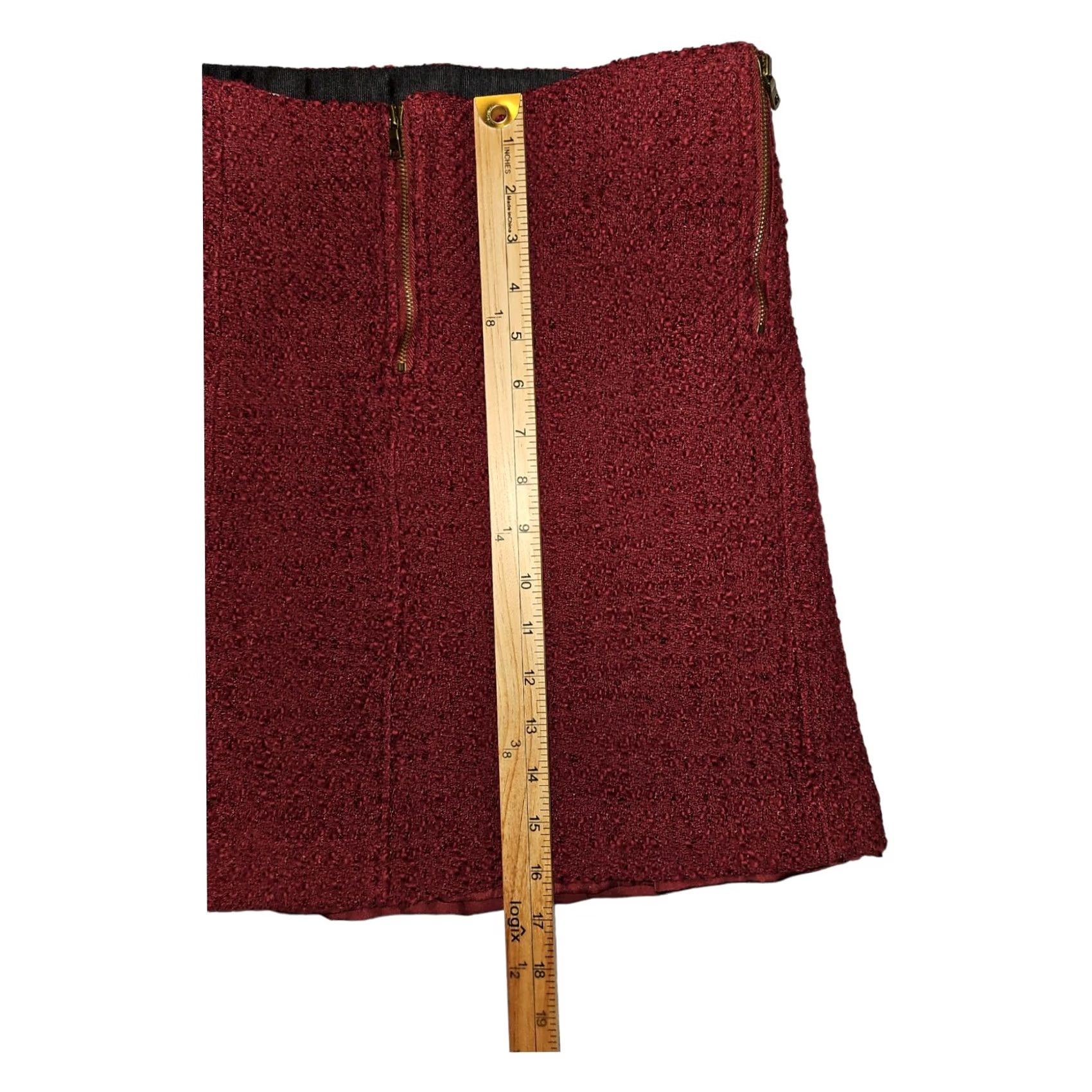 Loft VINTAGE LOFT Skirt Women 6P Red Zipper Lined Petite Mini Skirt Care Dry Clean Only Casual Workwear LOFT Brand Anne Taylor Loft Size 28" / US 6 / IT 42 - 4 Thumbnail