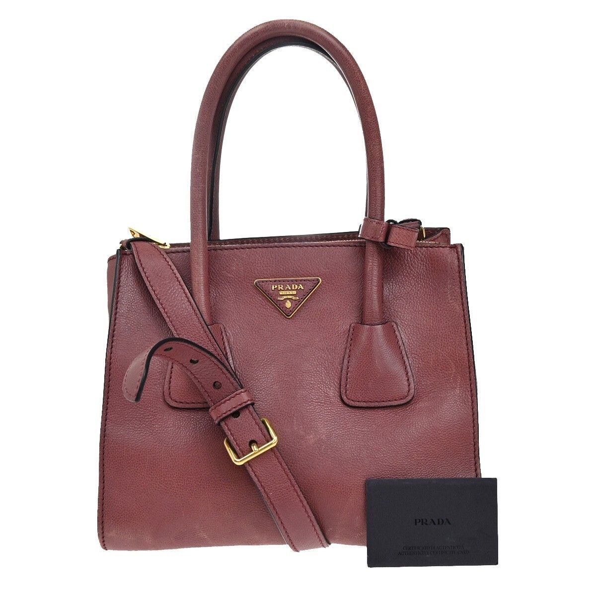 Prada Prada Cuir Double Tote Saffiano Leather Size ONE SIZE - 1 Thumbnail
