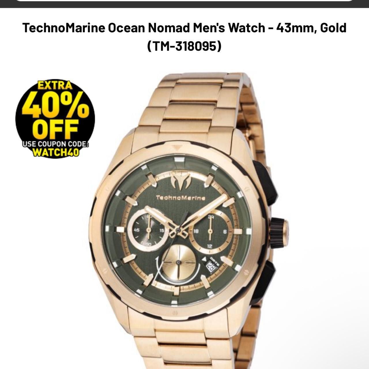 TechnoMarine TechnoMarine Ocean Nomad Men's Watch Size 42 - 7 Thumbnail