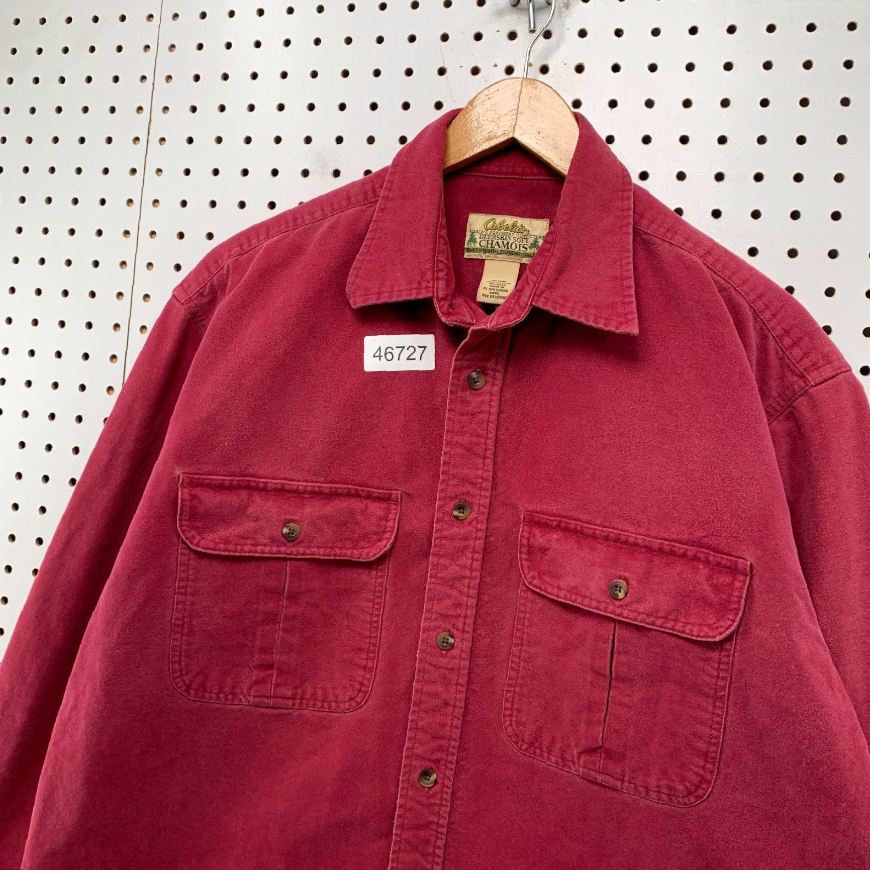 Vintage Cabela's Red Soft Chamois Heavy Button-Up Flannel Shirt L Men Regular Size Large Hunting Deer Vintage Size US L / EU 52-54 / 3 - 6 Thumbnail