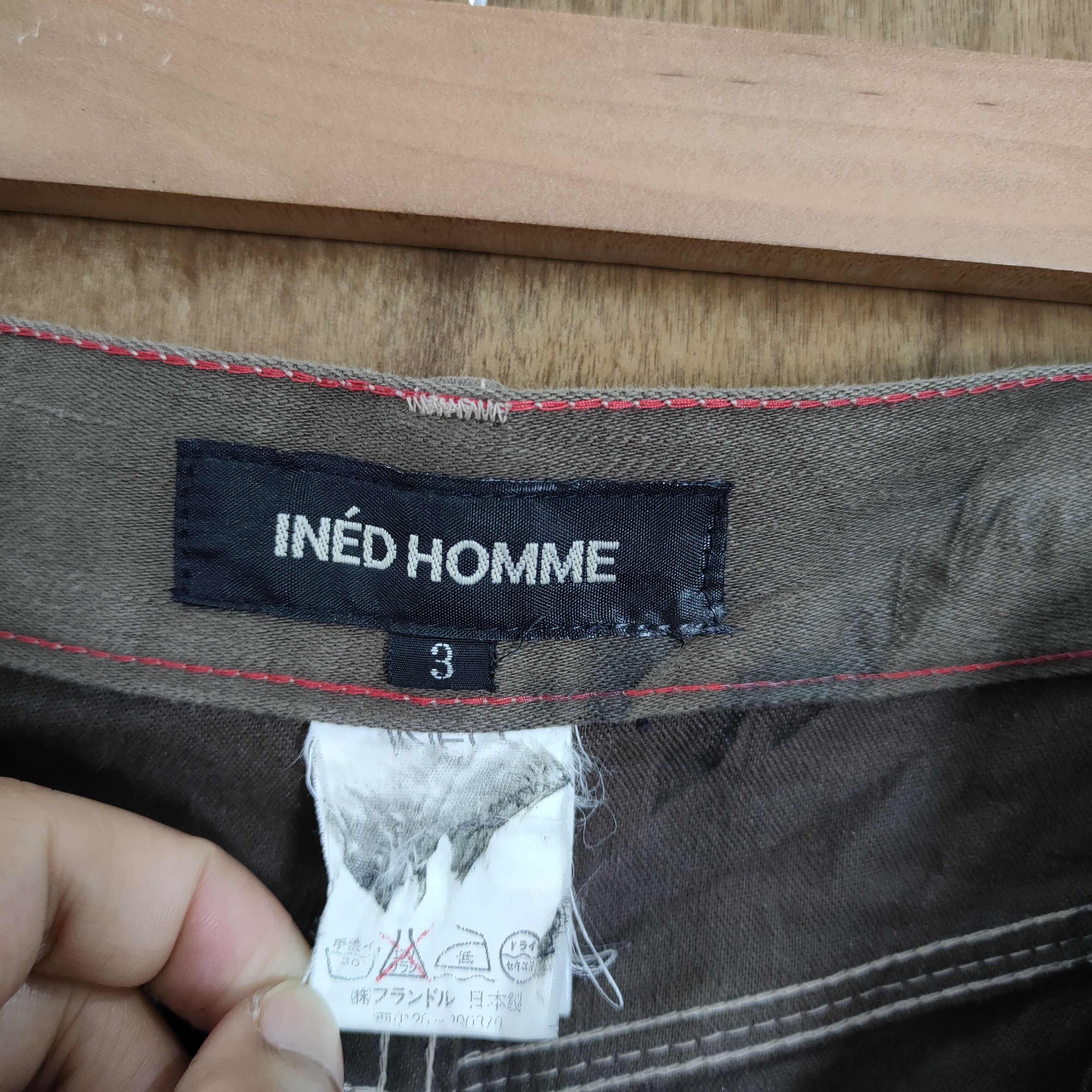 Yohji Yamamoto INED HOMME by YOHJI YAMAMOTO BROWN DENIM PANTS Size US 32 / EU 48 - 11 Thumbnail
