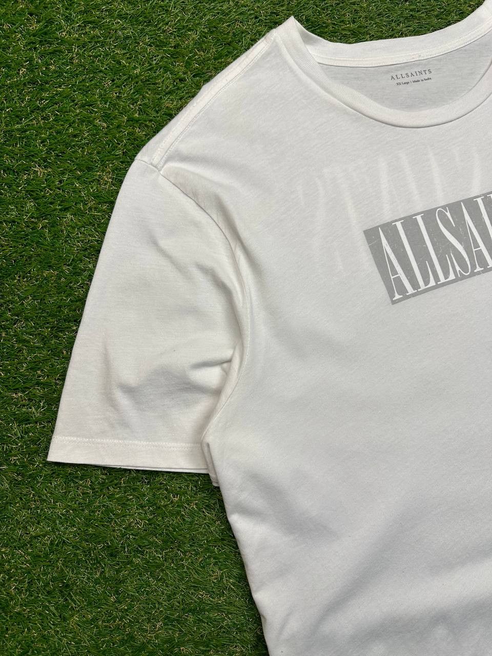 Allsaints × Designer Allsaints 2-Sided Big Logo Avantgarde Tee Y2K Size US XXL / EU 58 / 5 - 3 Thumbnail