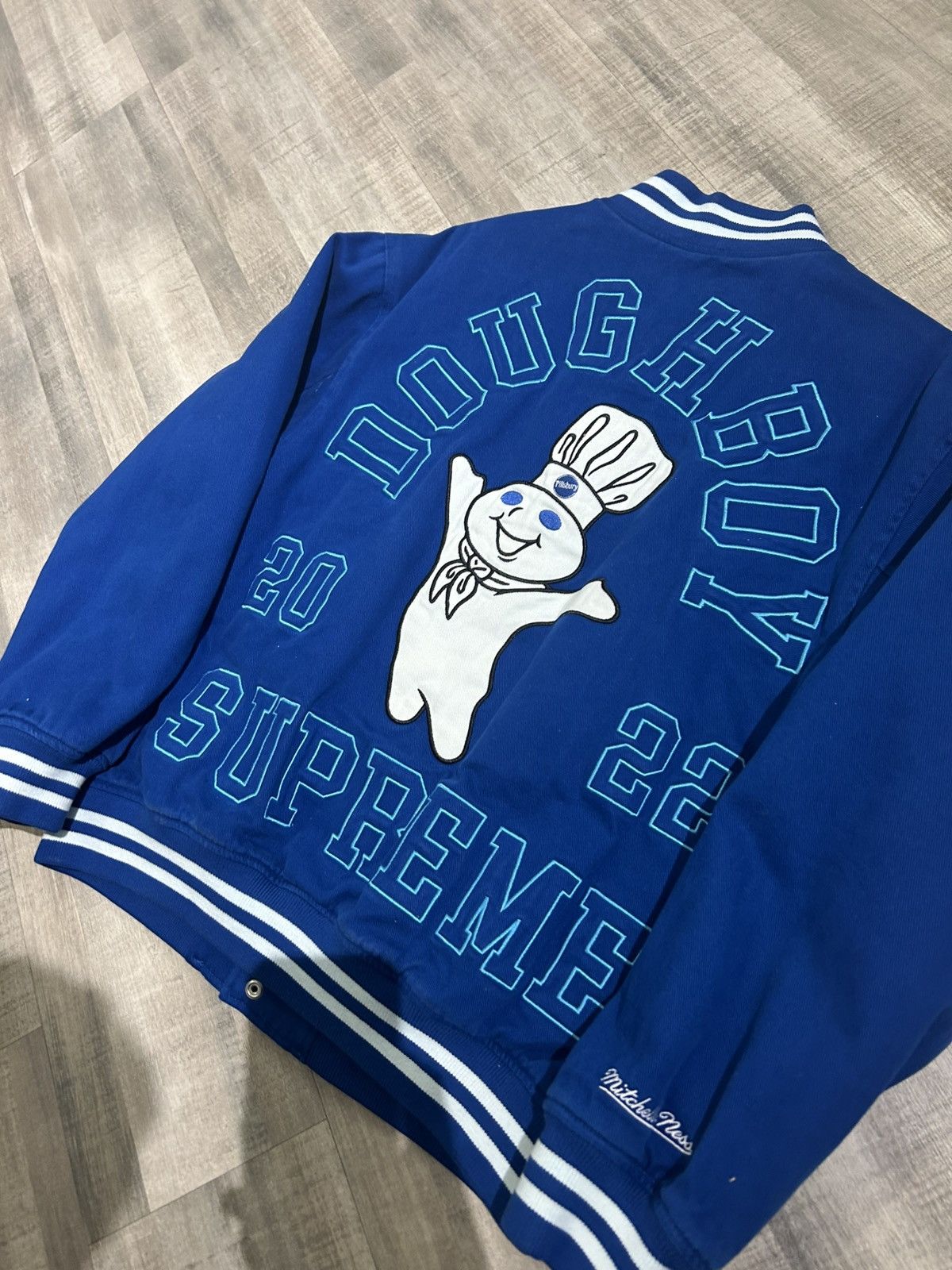 Supreme Supreme x Mitchell & Ness Doughboy Twill Varsity Jacket Size US M / EU 48-50 / 2 - 6 Thumbnail