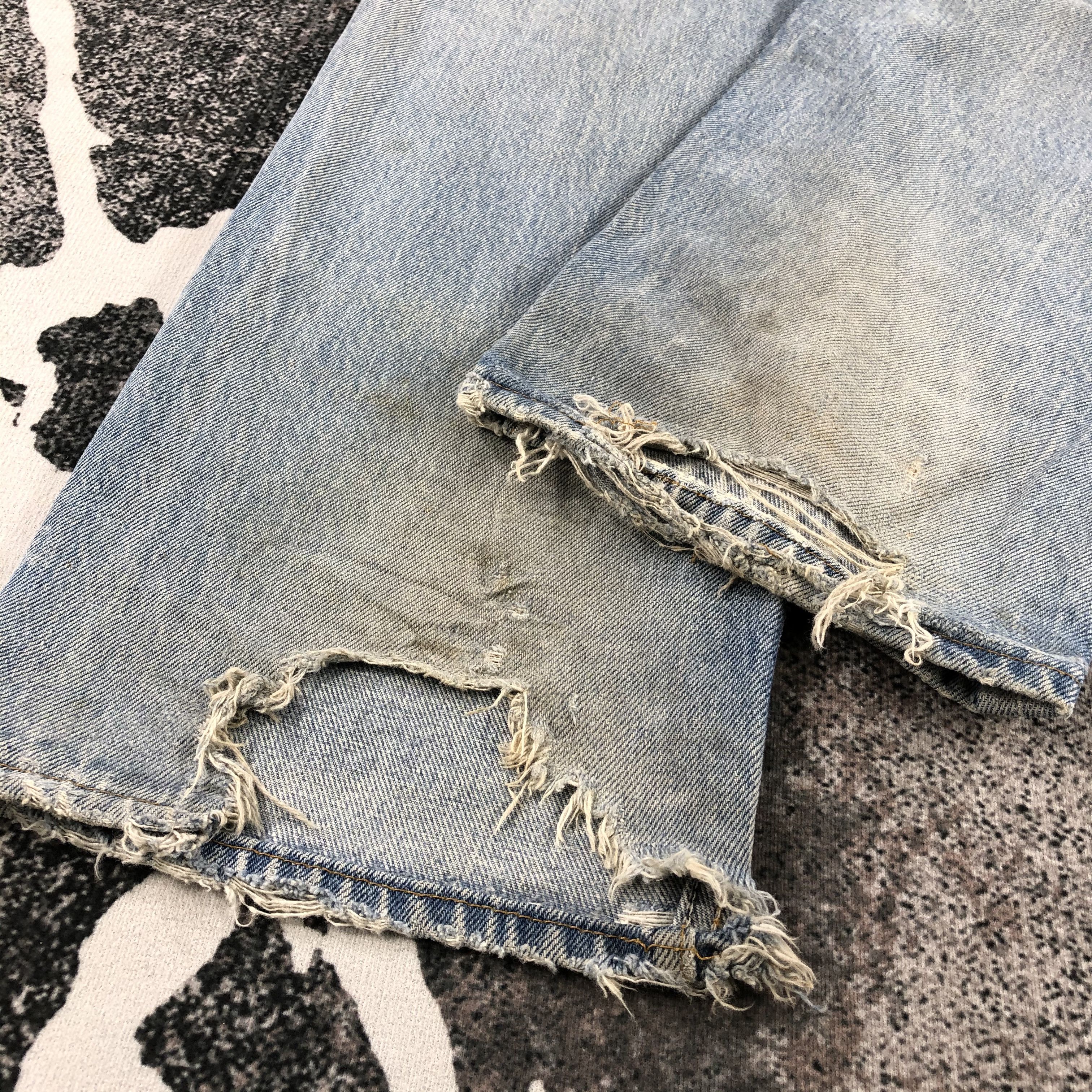 Levi's Vintage 90s Levi's 501 Jeans Distressed Denim KJ889 Size US 36 / EU 52 - 6 Thumbnail