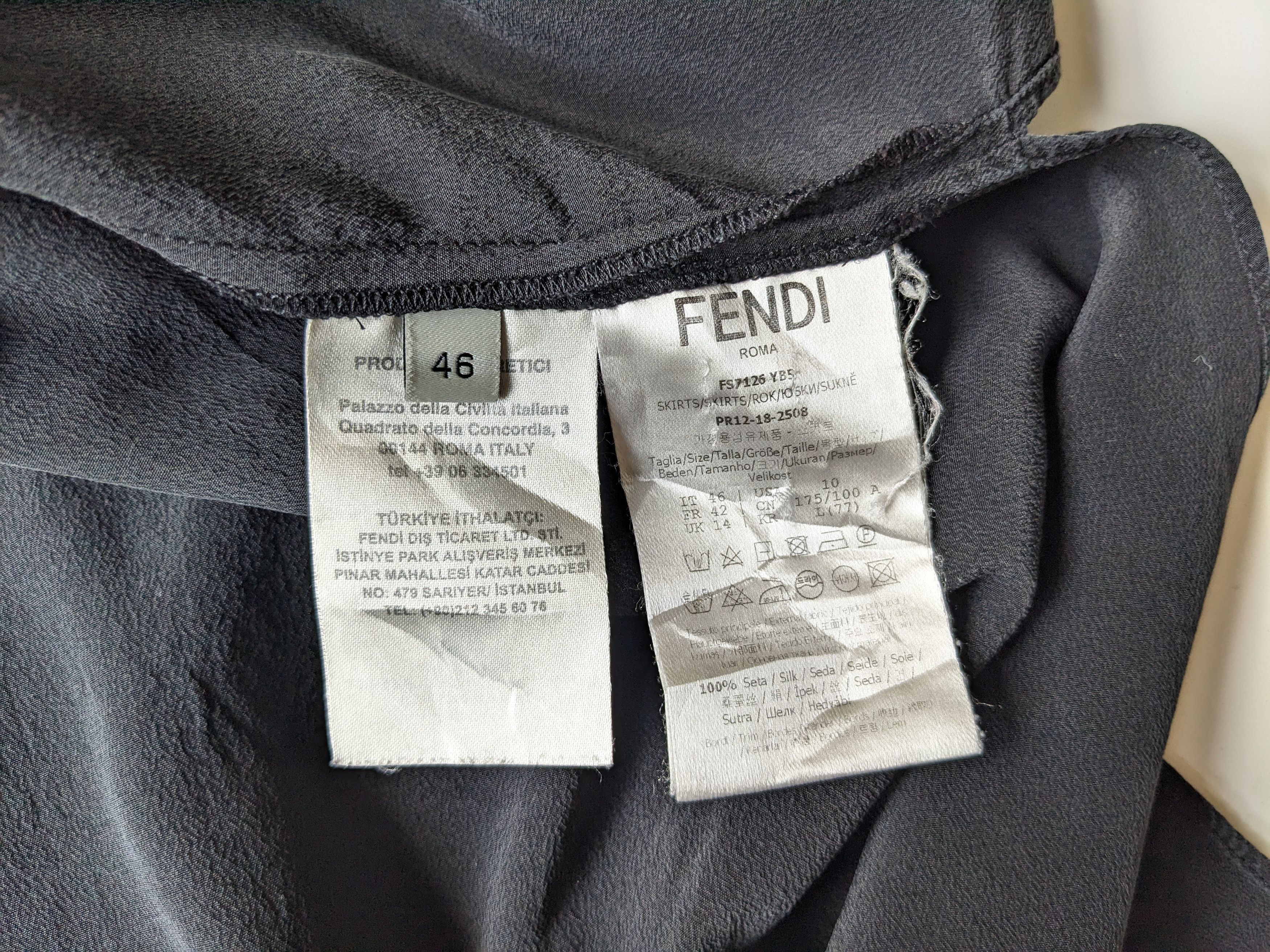 Fendi Fendi Zucca jacquard ribbed collar silk Size M / US 6-8 / IT 42-44 - 4 Thumbnail