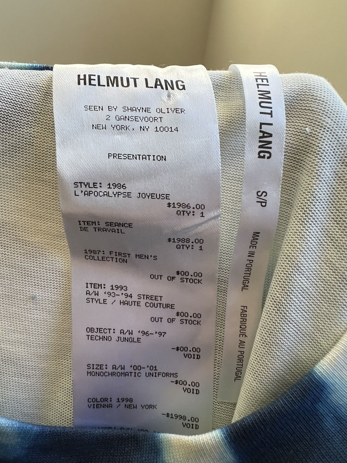 Helmut Lang Helmut lang spring tour shayne oliver 2018 tee Size US S / EU 44-46 / 1 - 3 Thumbnail
