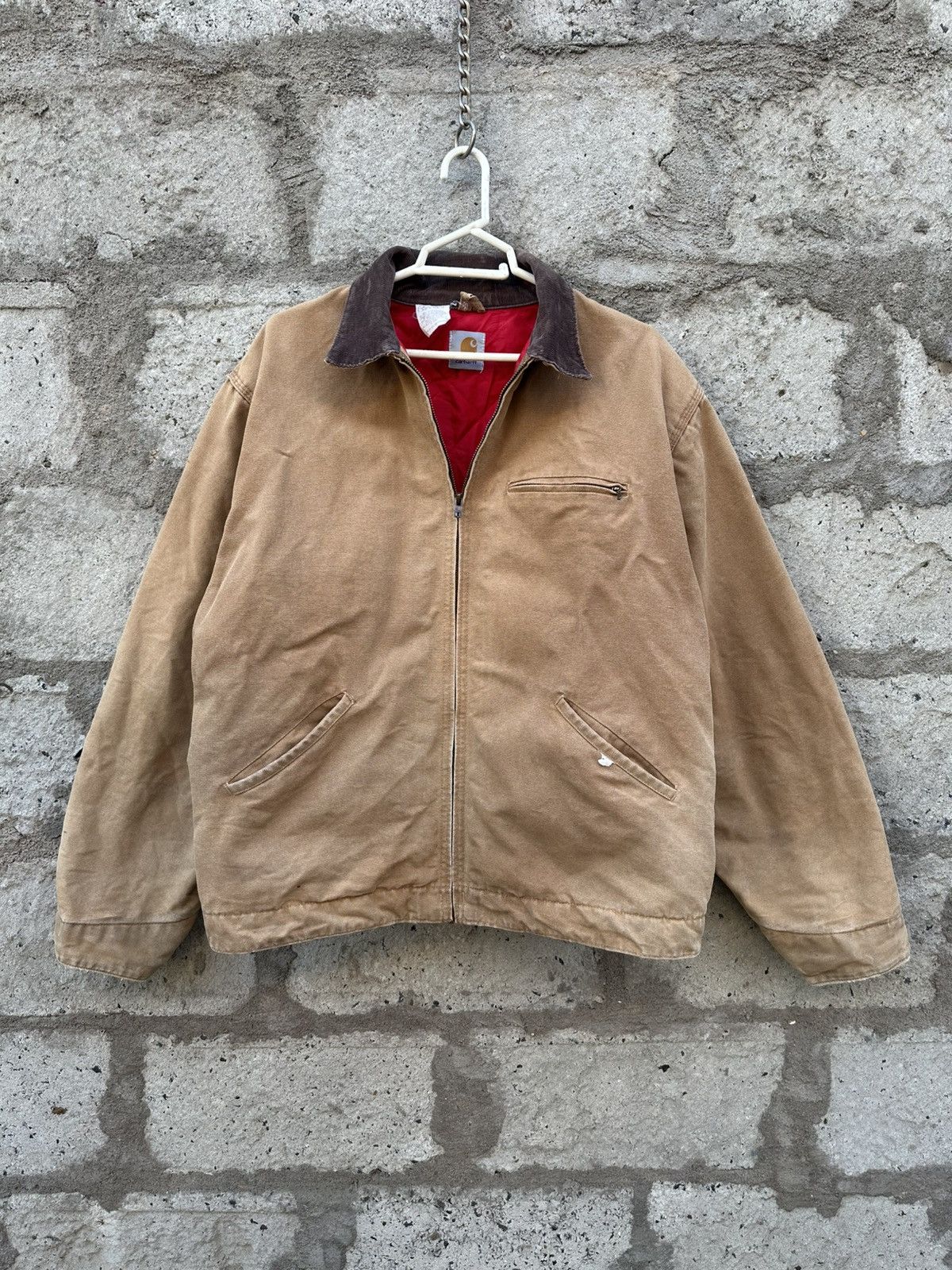 Carhartt × Vintage 1980's Vintage Carhartt Detroit Jacket 6QLJT 46 Tall Size US L / EU 52-54 / 3 - 1 Thumbnail