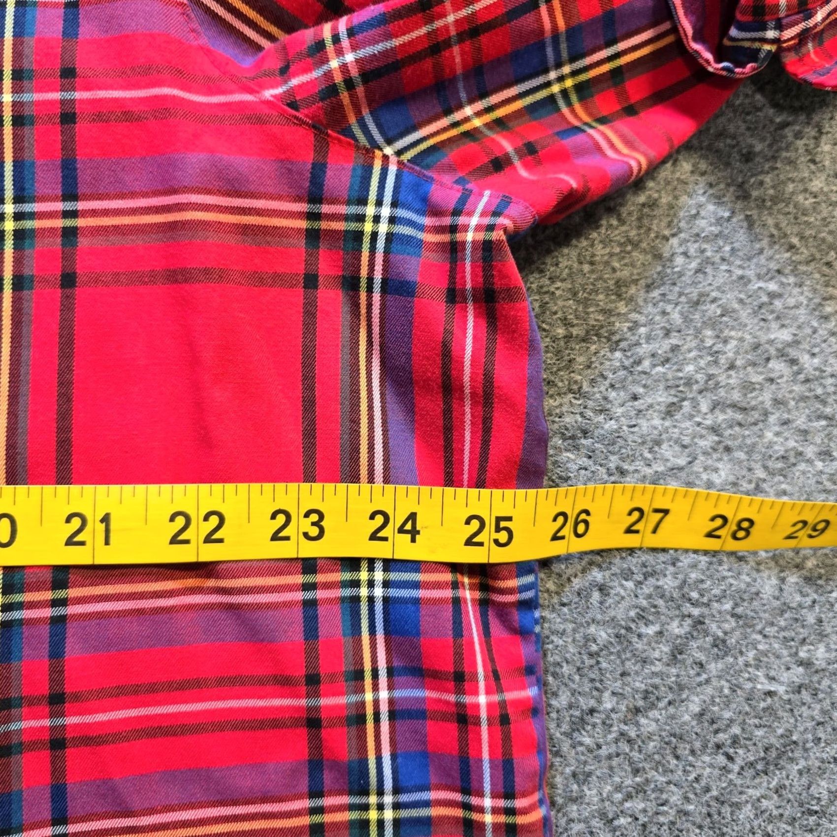 Vintage Foxcroft Top Womens Size 20W Red Plaid 3/4 Sleeve Button No Iron Career Holiday Shirt Women Size 3XL / US 20-22 - 6 Thumbnail