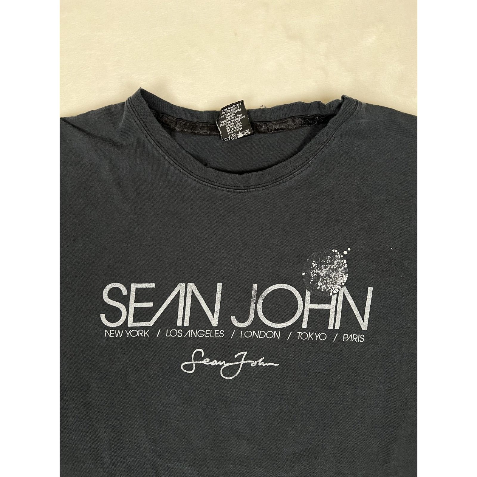 Sean John Vintage Sean John T-Shirt Size 3XL Y2K Hip Hop Black Faded Size US XXL / EU 58 / 5 - 4 Thumbnail