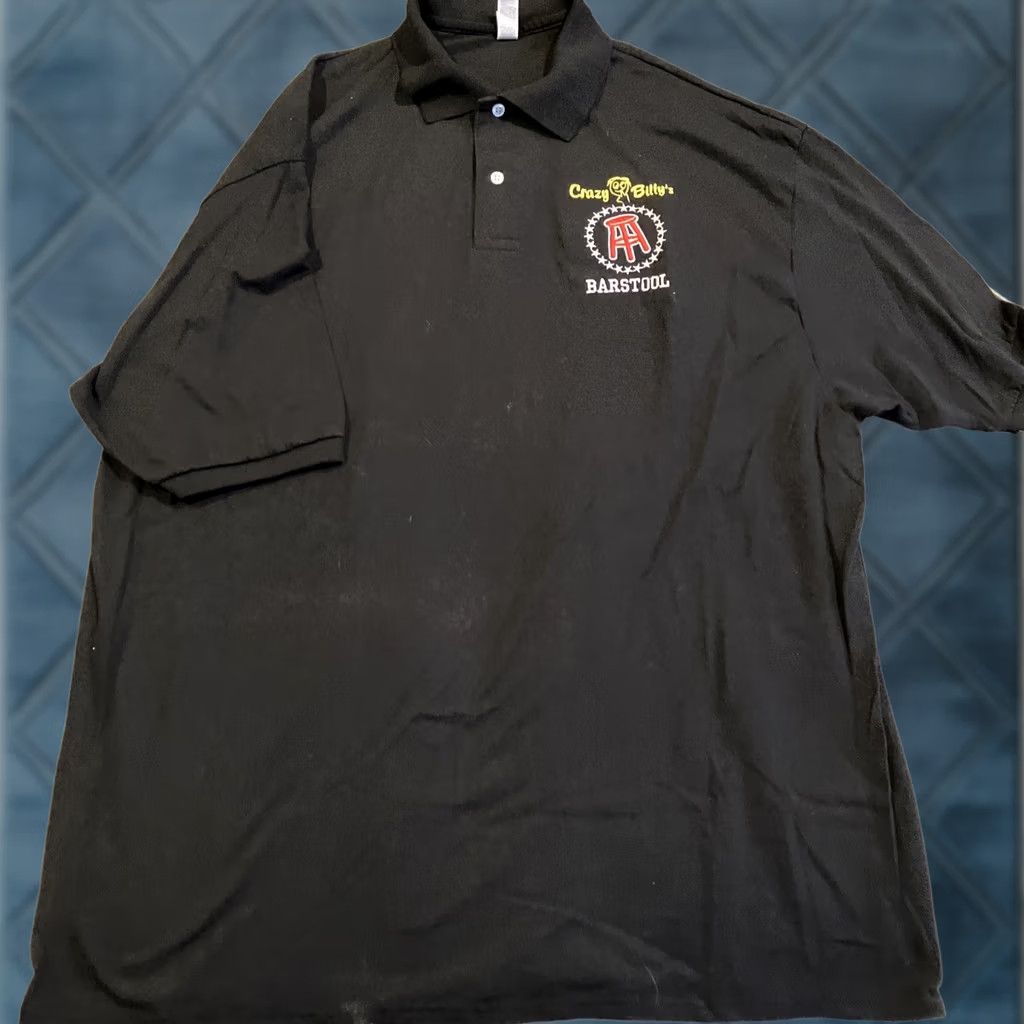 Jerzees JERZEES Polo Embroidered Golf Barstool Fund Crazy Billy's Men's XXL Black Polo Shirt Size US XXL / EU 58 / 5 - 1 Thumbnail