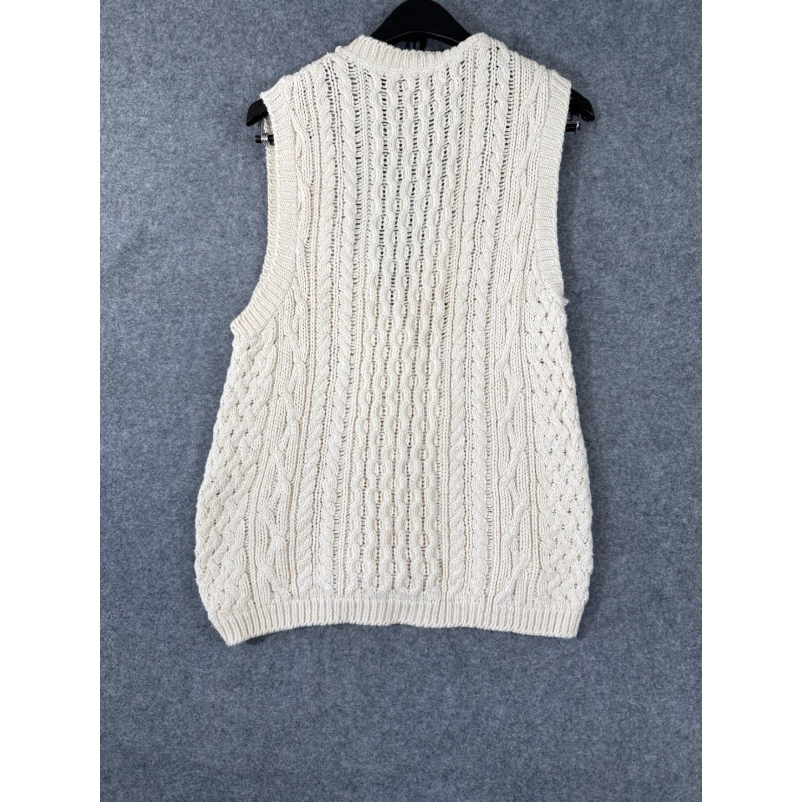 Vintage VINTAGE Cabela’s Sweater Vest Womens M Ivory Button Front V-Neck Cable Knit Sleeveless Holiday Mens Womens Size M / US 6-8 / IT 42-44 - 7 Thumbnail