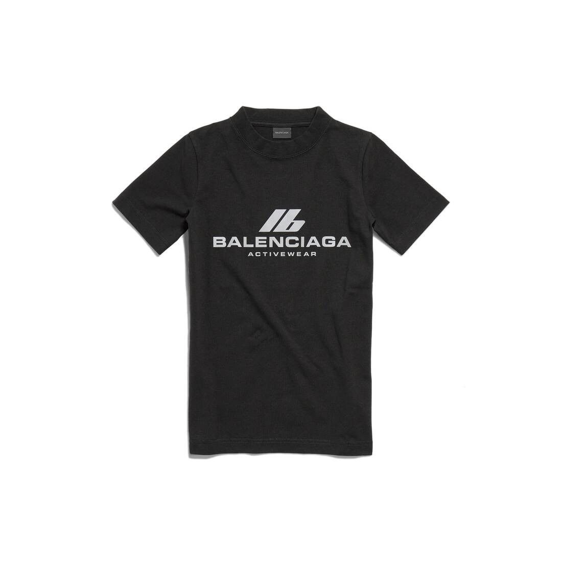 Balenciaga activewear t-shirt fitted in black Size XS / US 0-2 / IT 36-38 - 1 Thumbnail