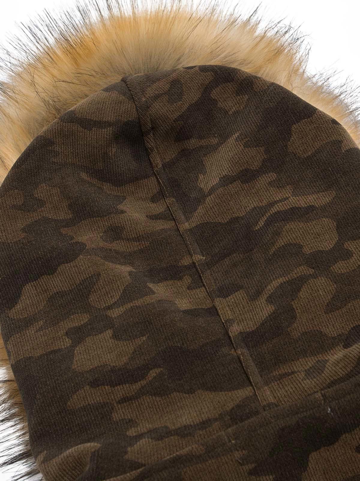 Japanese Brand Camouflage Spliced Fur Hooded Fleece Jacket - 2262 Size US M / EU 48-50 / 2 - 5 Thumbnail