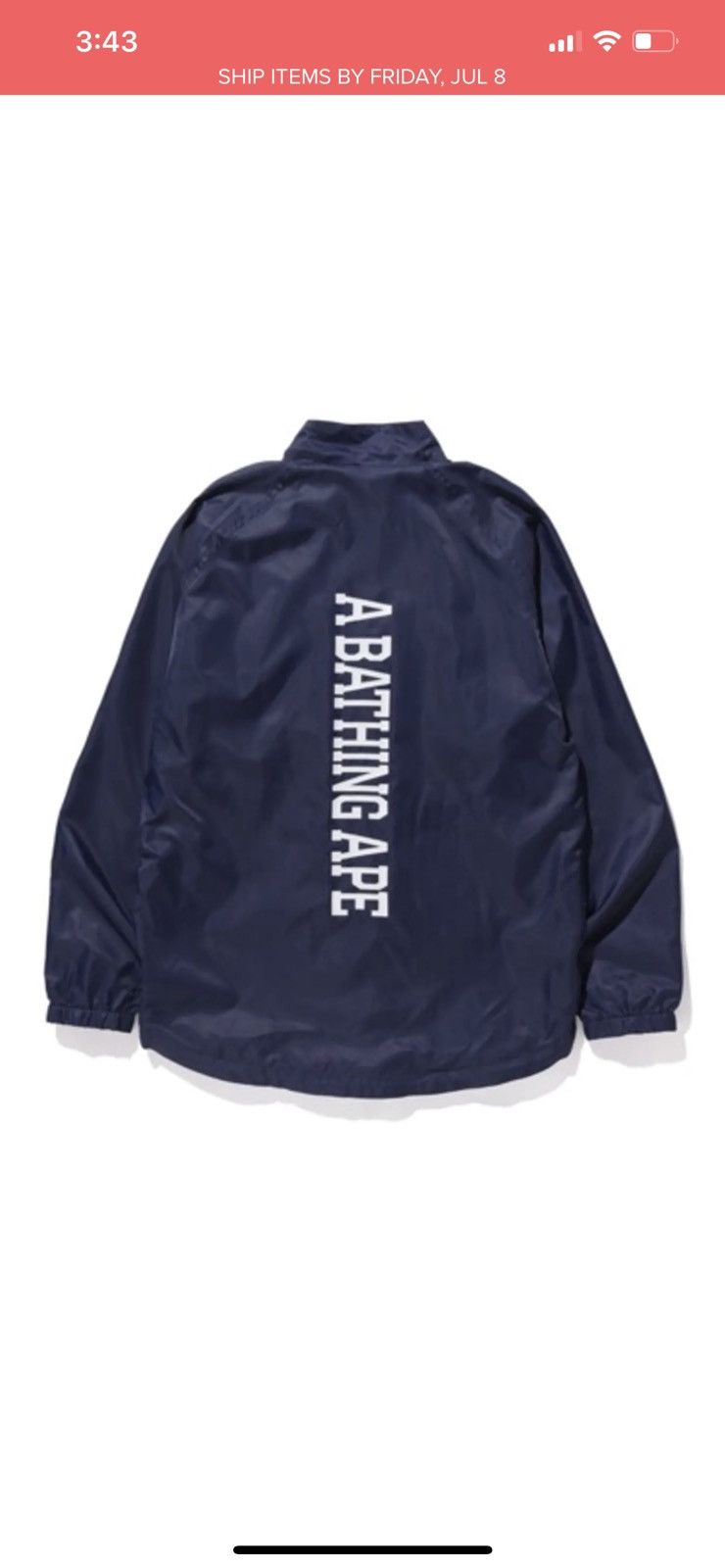 Bape Bape zip up track jacket Size US M / EU 48-50 / 2 - 2 Thumbnail