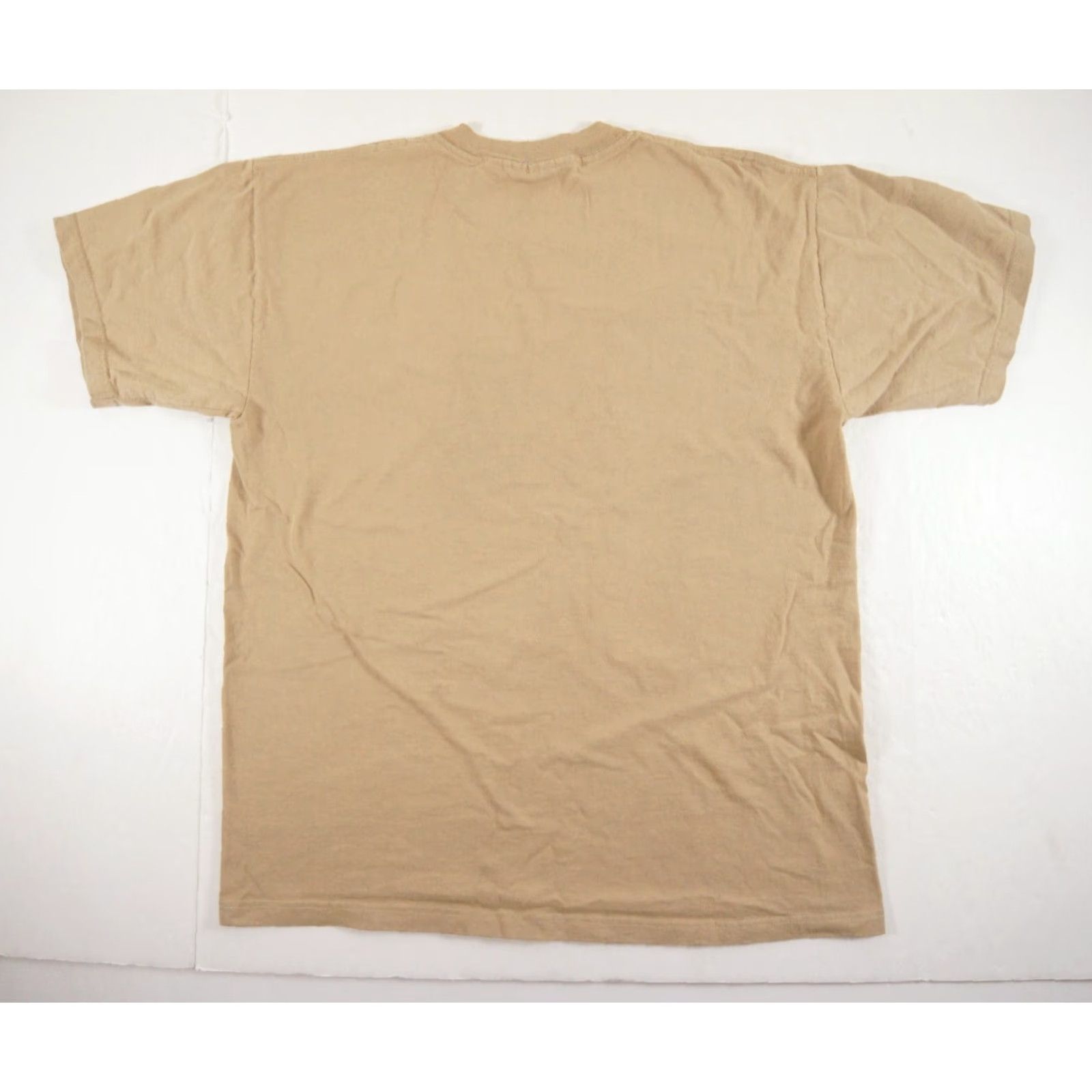 Gildan VINTAGE Gildan Hash Shirt Mens Large Beige Short Sleeve Crewneck Graphic Tee Y2K Size US L / EU 52-54 / 3 - 3 Thumbnail