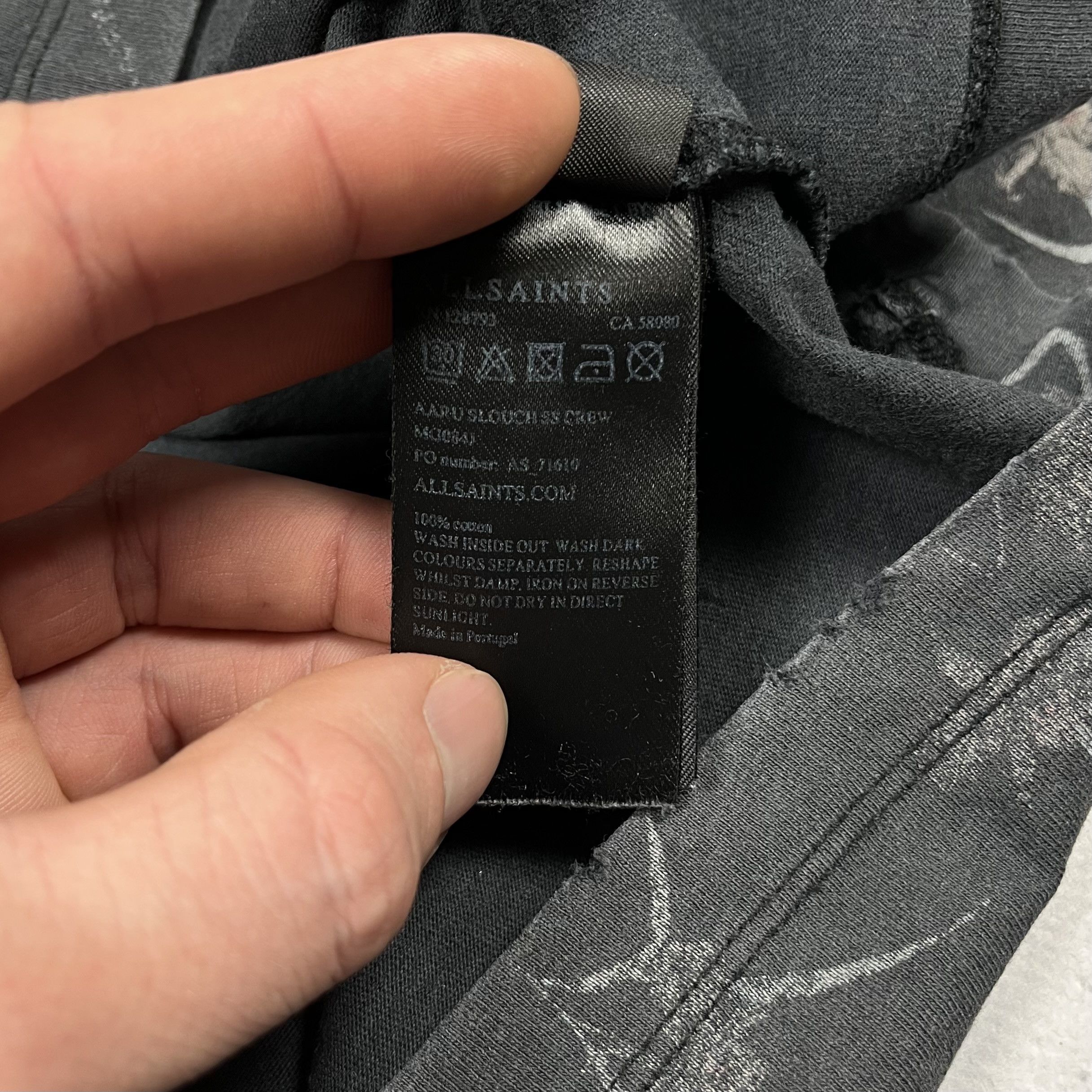 Allsaints Designer AllSaints AARU SLOUCH Graphite Grey T Shirt Size US L / EU 52-54 / 3 - 10 Thumbnail