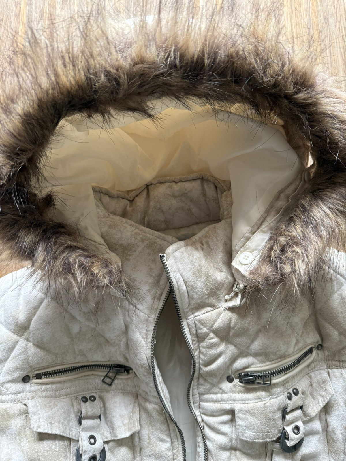 In The Attic White Fur Puffer Jacket Size M / US 6-8 / IT 42-44 - 6 Thumbnail