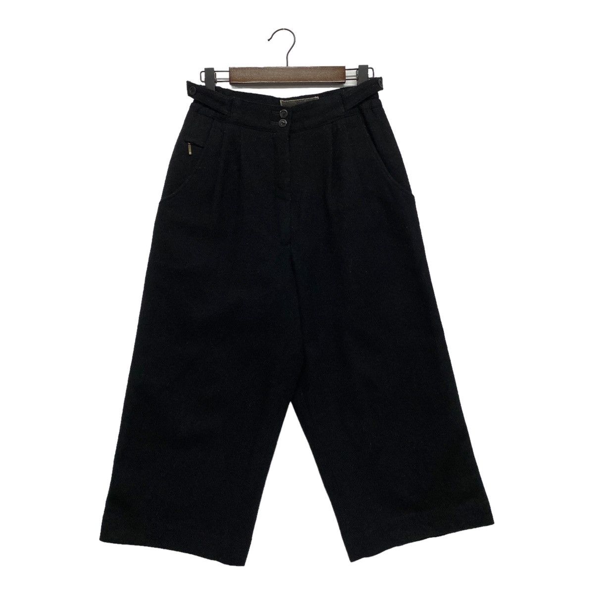 Japanese Brand Vintage Mieko Yamagami Wide Leg Wool Trousers Size 26" / US 2 / IT 38 - 2 Thumbnail