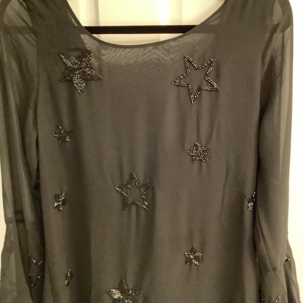 Chaser Brand Chaser Brand mini chiffon Black beaded dress M Size M / US 6-8 / IT 42-44 - 4 Thumbnail