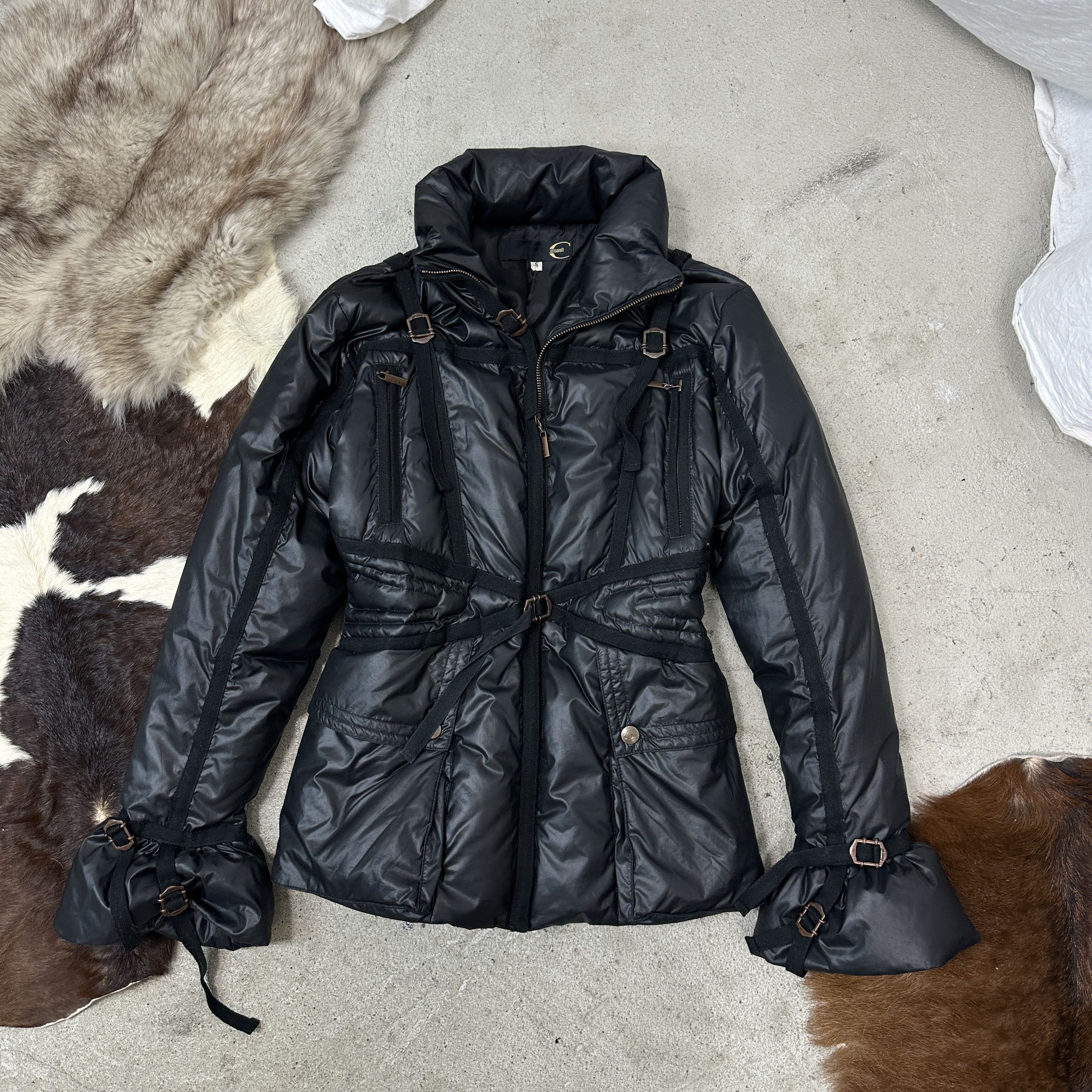 Roberto Cavalli Vintage Puffer Bondage Roberto Cavalli Jacket 00s Size S / US 4 / IT 40 - 6 Thumbnail