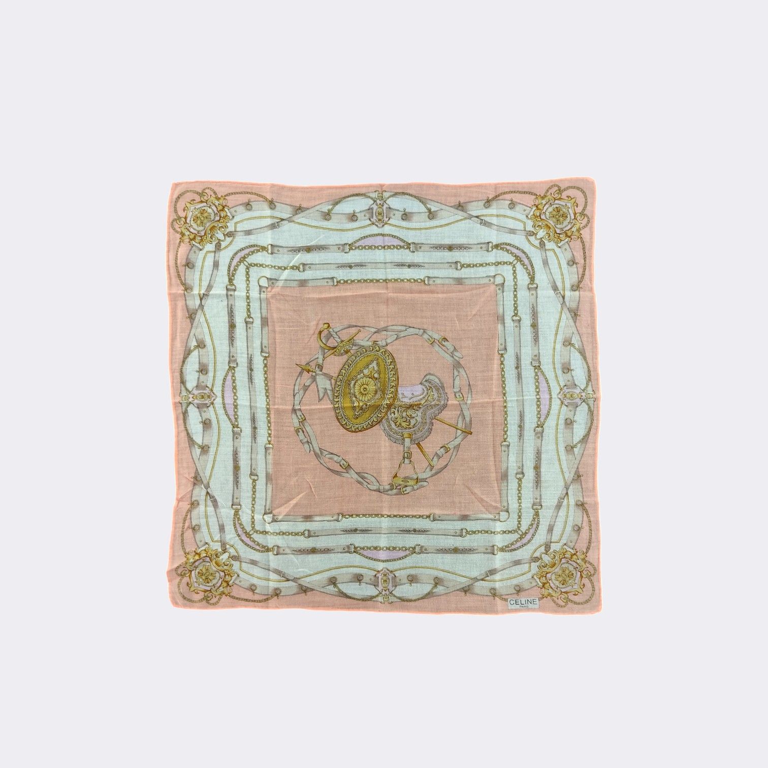 Celine Vintage Celine Handkerchief Neckerchief Bandana H516I Size ONE SIZE - 2 Thumbnail
