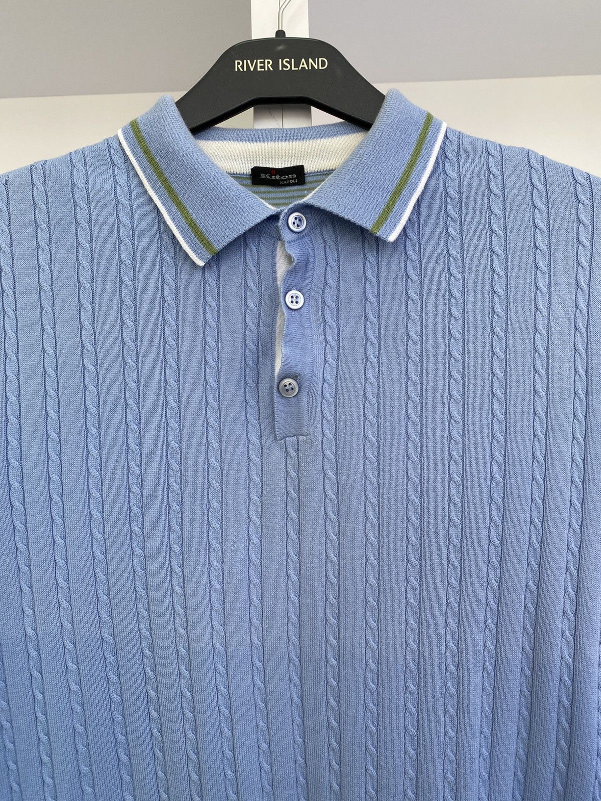 Kiton Vintage Kiton Rib Knit Polo T-Shirt Size US M / EU 48-50 / 2 - 9 Thumbnail