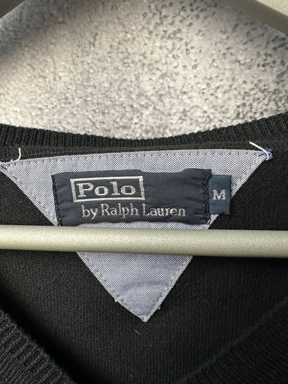 Polo Ralph Lauren × Vintage Polo Ralph Lauren Vintage V-Neck Sweater Black Men's Size M Size US M / EU 48-50 / 2 - 11 Thumbnail