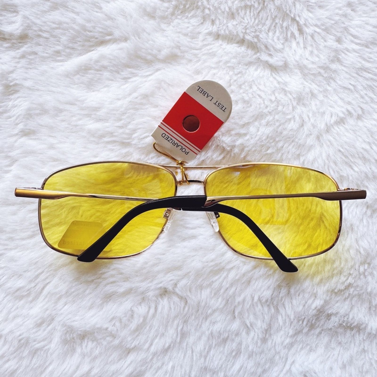 Other Oscar Clear Yellow w/ Gold Rim Aviator Sunglasses Size ONE SIZE - 11 Thumbnail