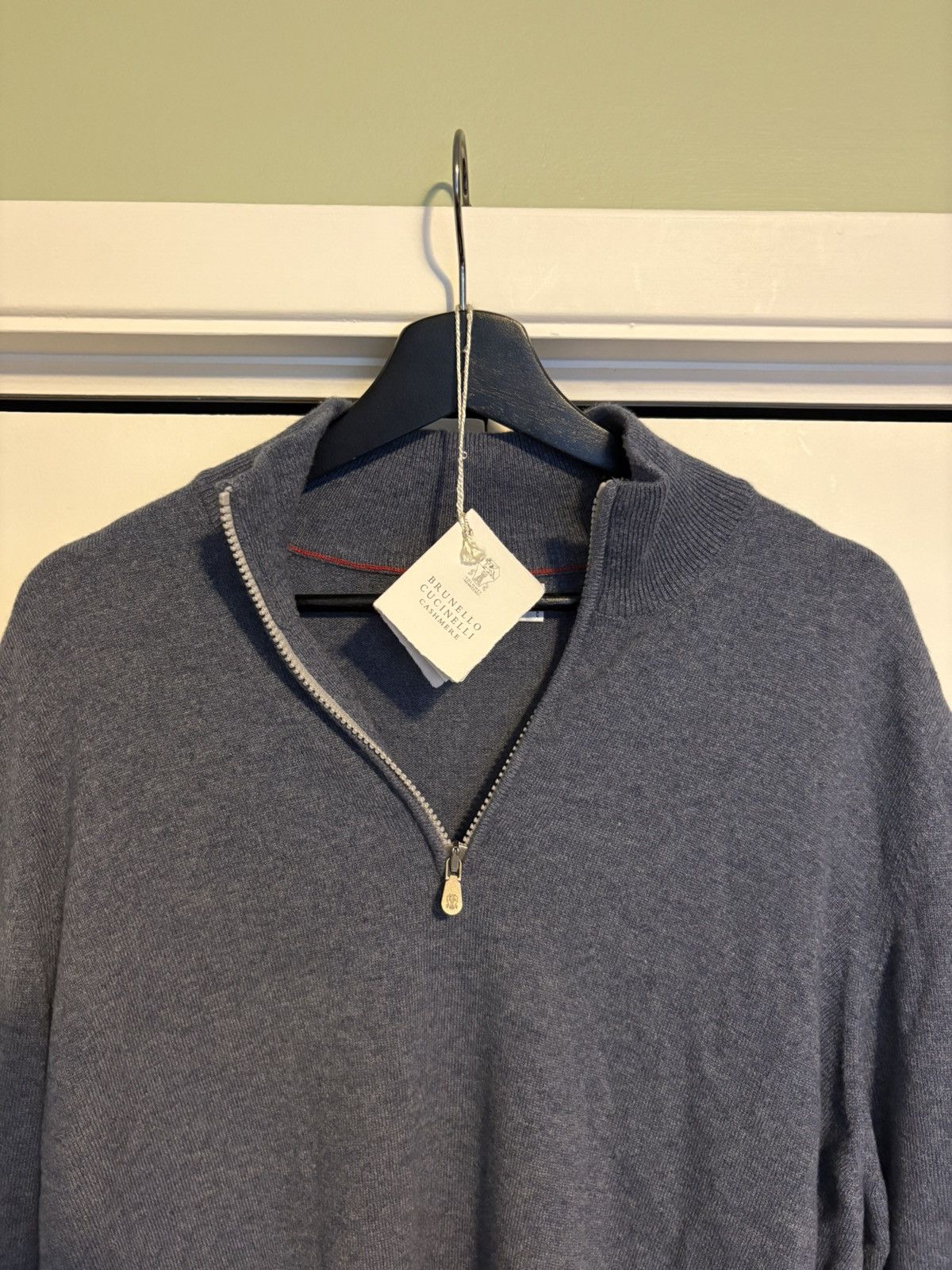 Brunello Cucinelli Brunello Cucinelli 100% Cashmere Quarter Zip Sweater XL Size US XL / EU 56 / 4 - 2 Thumbnail