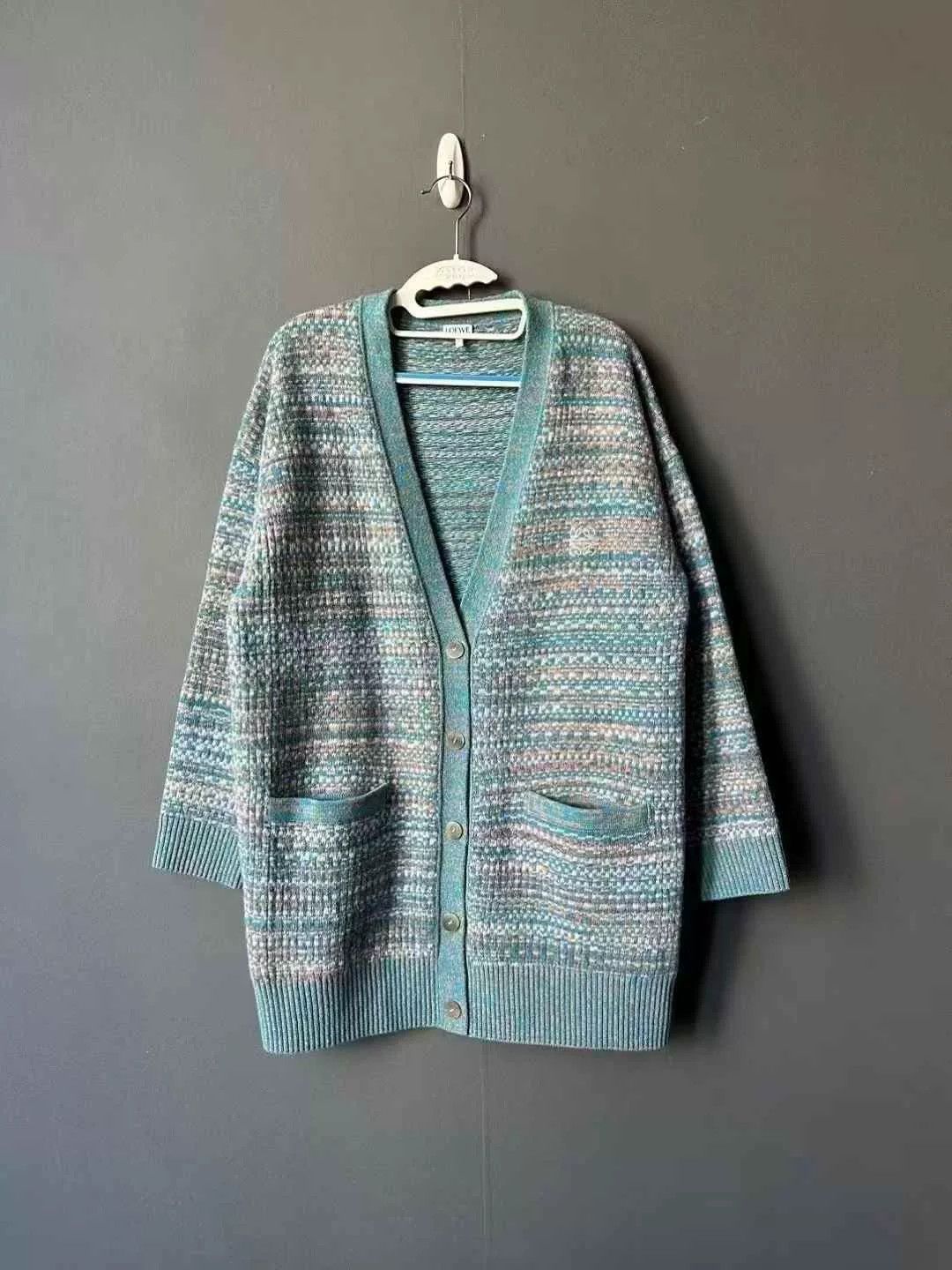 Loewe loewe knitted cardigan in blue hues Size US XS / EU 42 / 0 - 1 Thumbnail