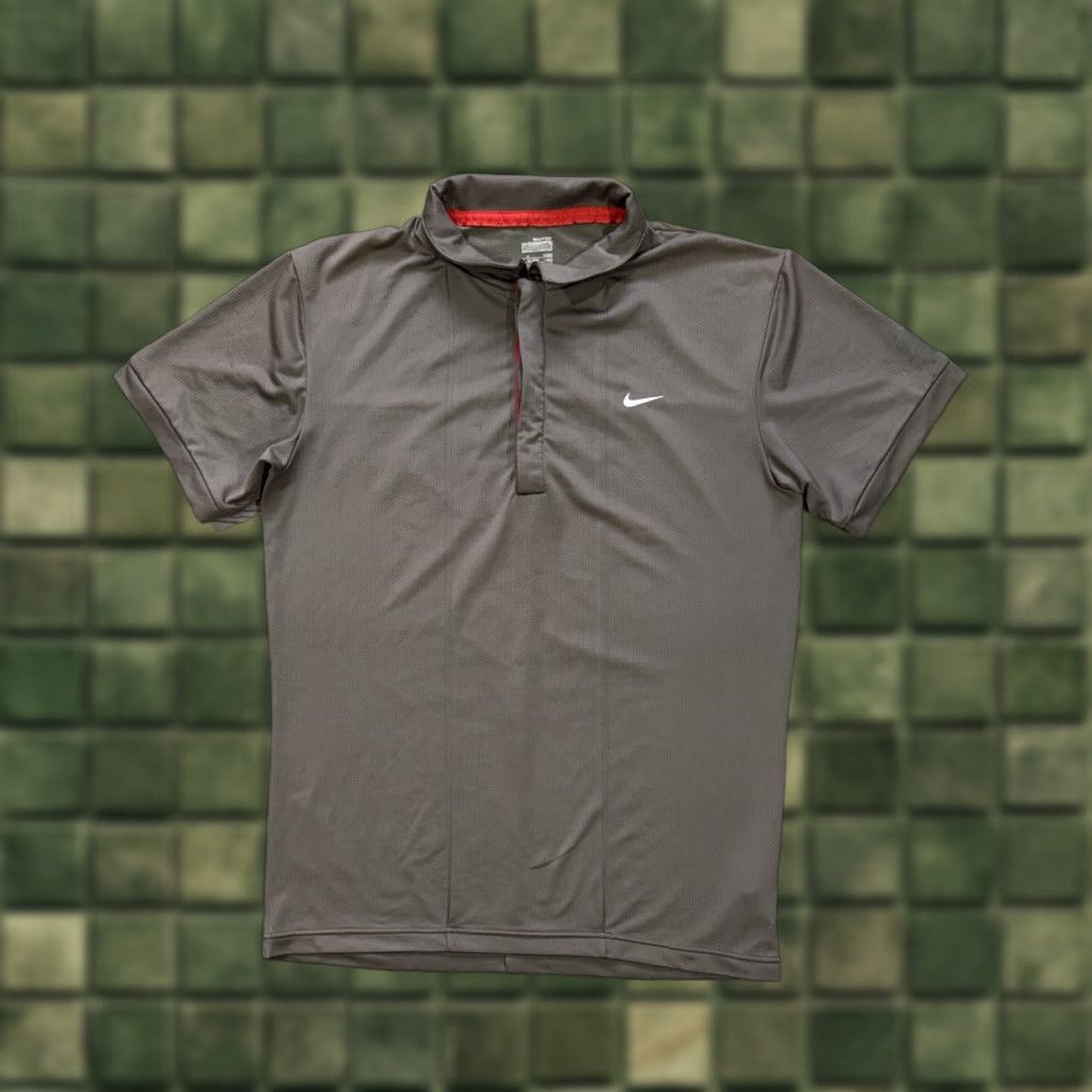 Nike VINTAGE Roger Federer RF 2008 US OPEN Tennis Court Polo Shirt M Brown Nike Shirt Mens Size US M / EU 48-50 / 2 - 1 Thumbnail