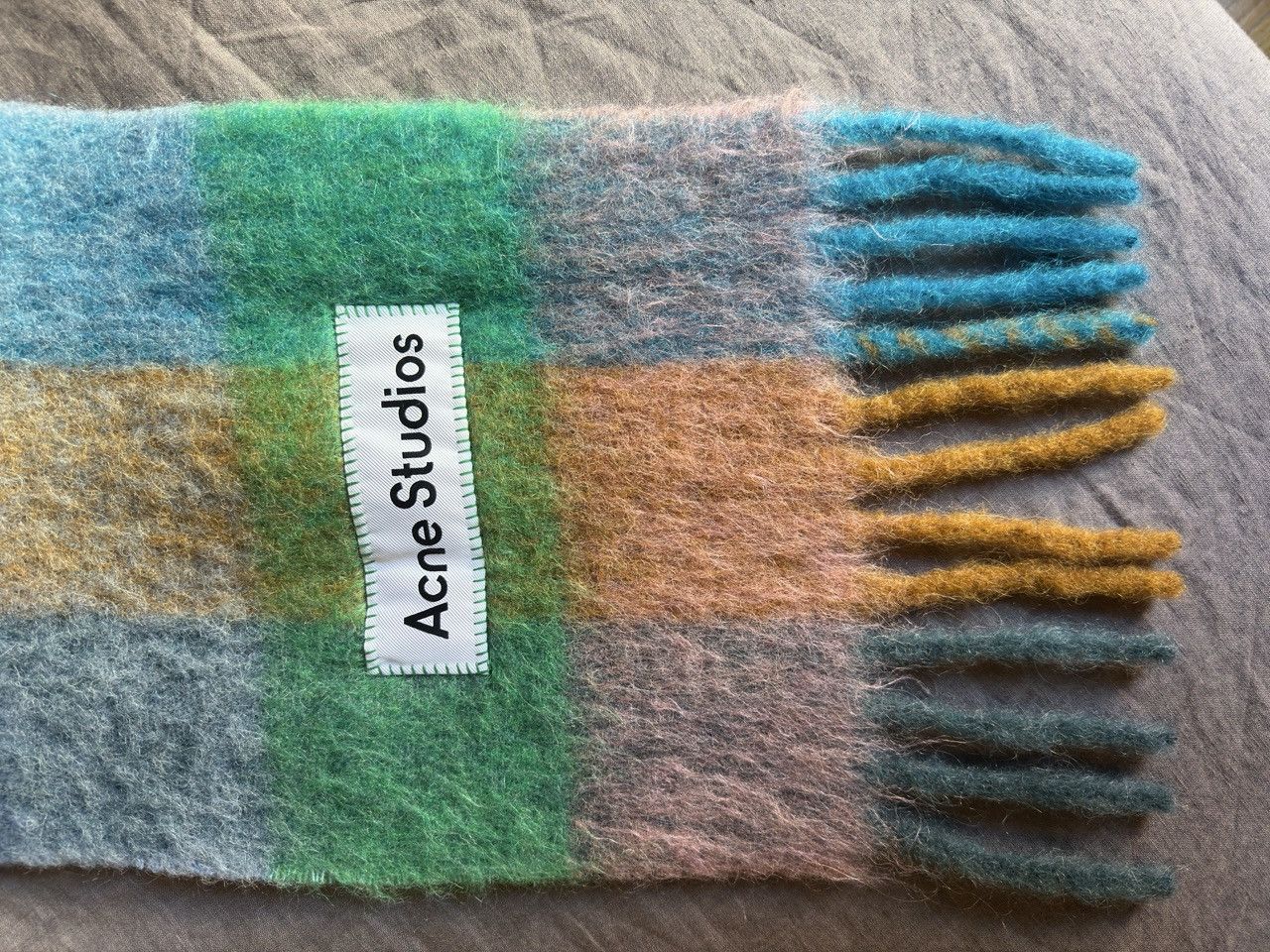 Acne Studios Mohair Rainbow Checked Scarf (model CA0084) Size ONE SIZE - 5 Thumbnail