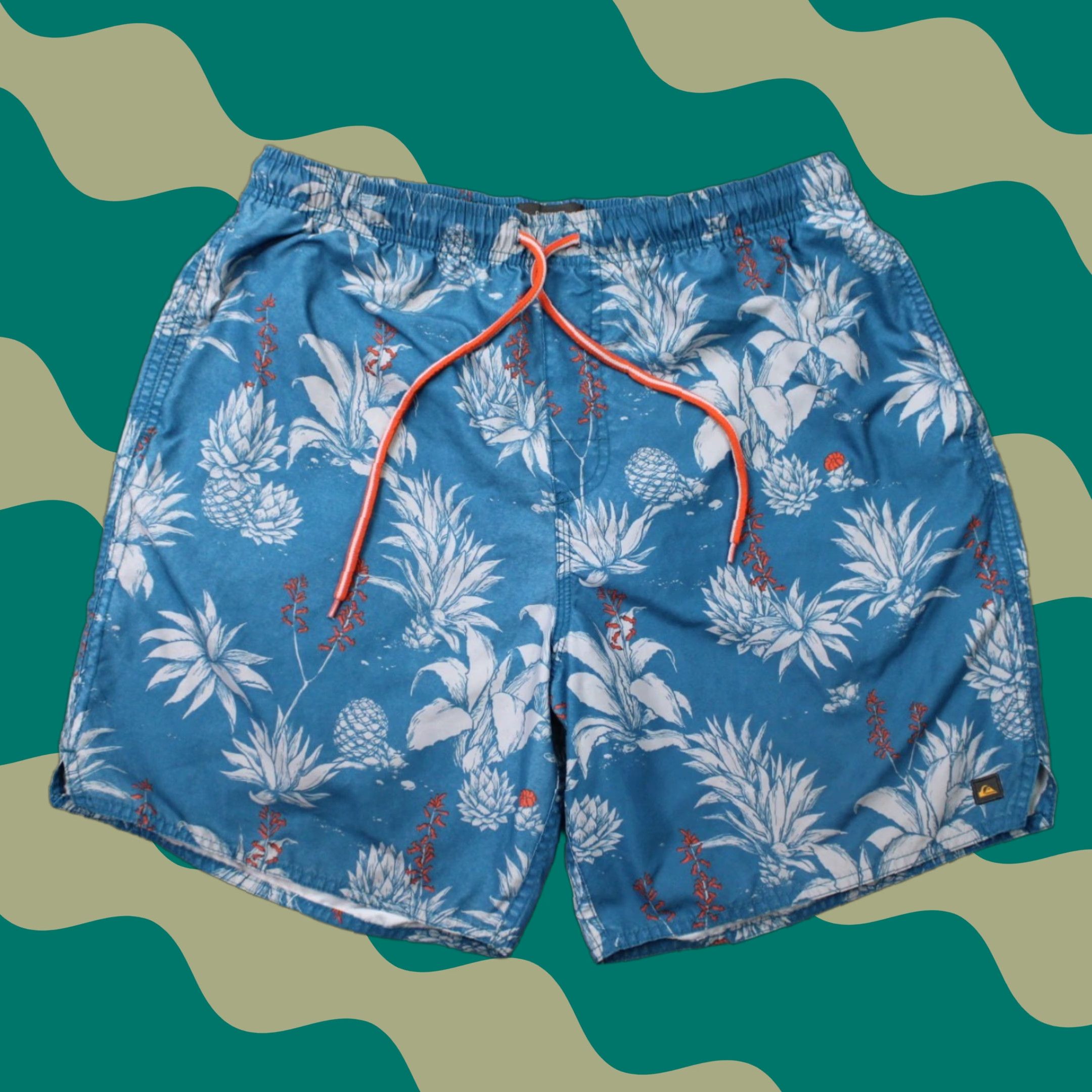 Quiksilver Quiksilver Waterman Boardshorts Mens 32 Blue 100% Polyester Swim Trunks 9" Inseam Board Shorts Beach Surfing Style Mens Size US 32 / EU 48 - 1 Thumbnail