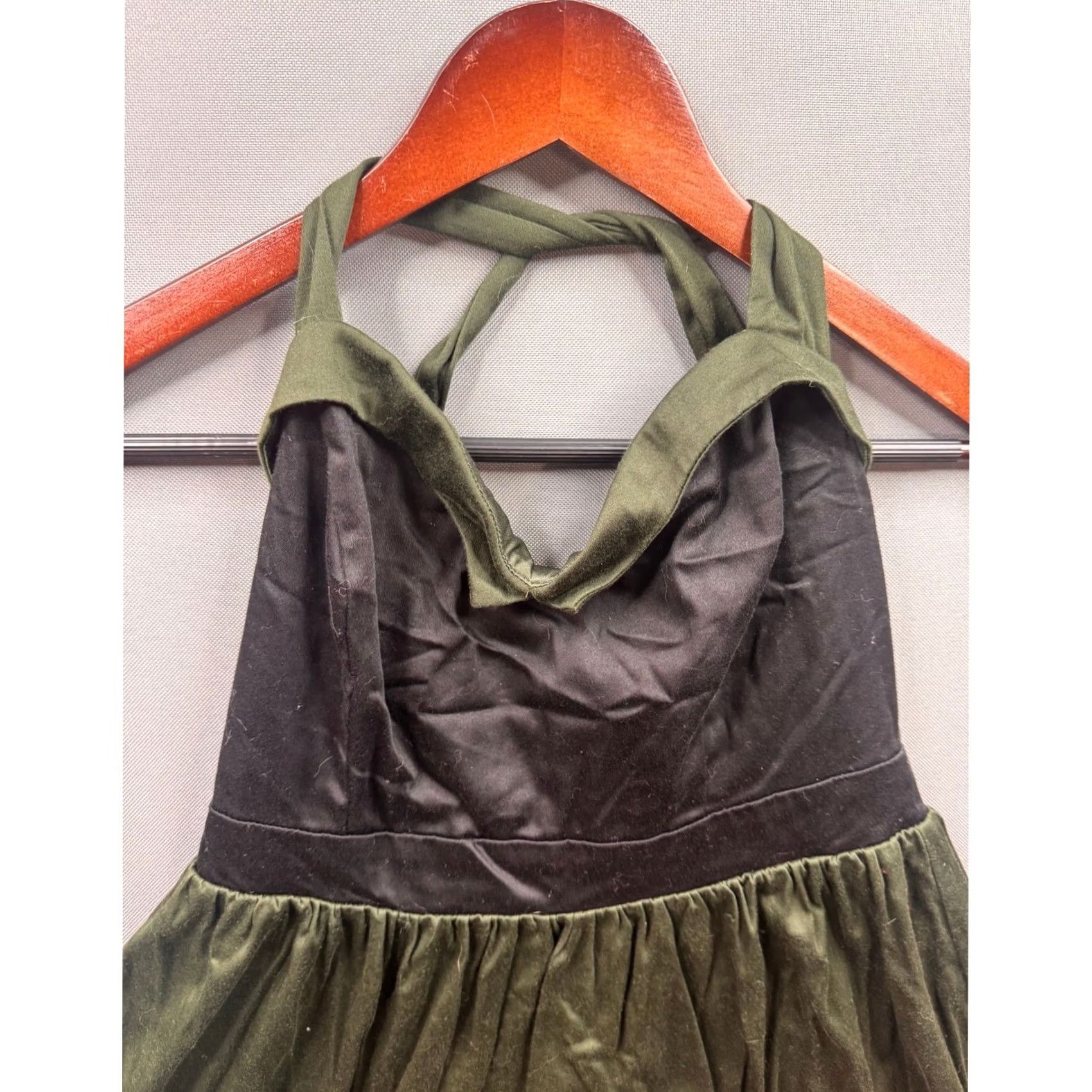 Vintage Halter Dress Green Black Gold Limited Edition Loki Marvel by Her Universe Womens M Dress Size M / US 6-8 / IT 42-44 - 2 Thumbnail