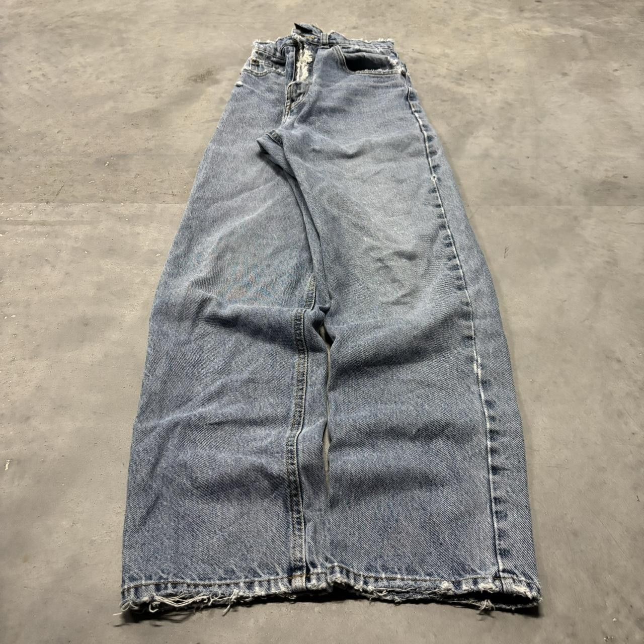 Japanese Brand × Vintage Crazy Vintage Y2K/2000s Grunge Light Wash Distressed Denim Jeans! Size US 28 / EU 44 - 3 Thumbnail