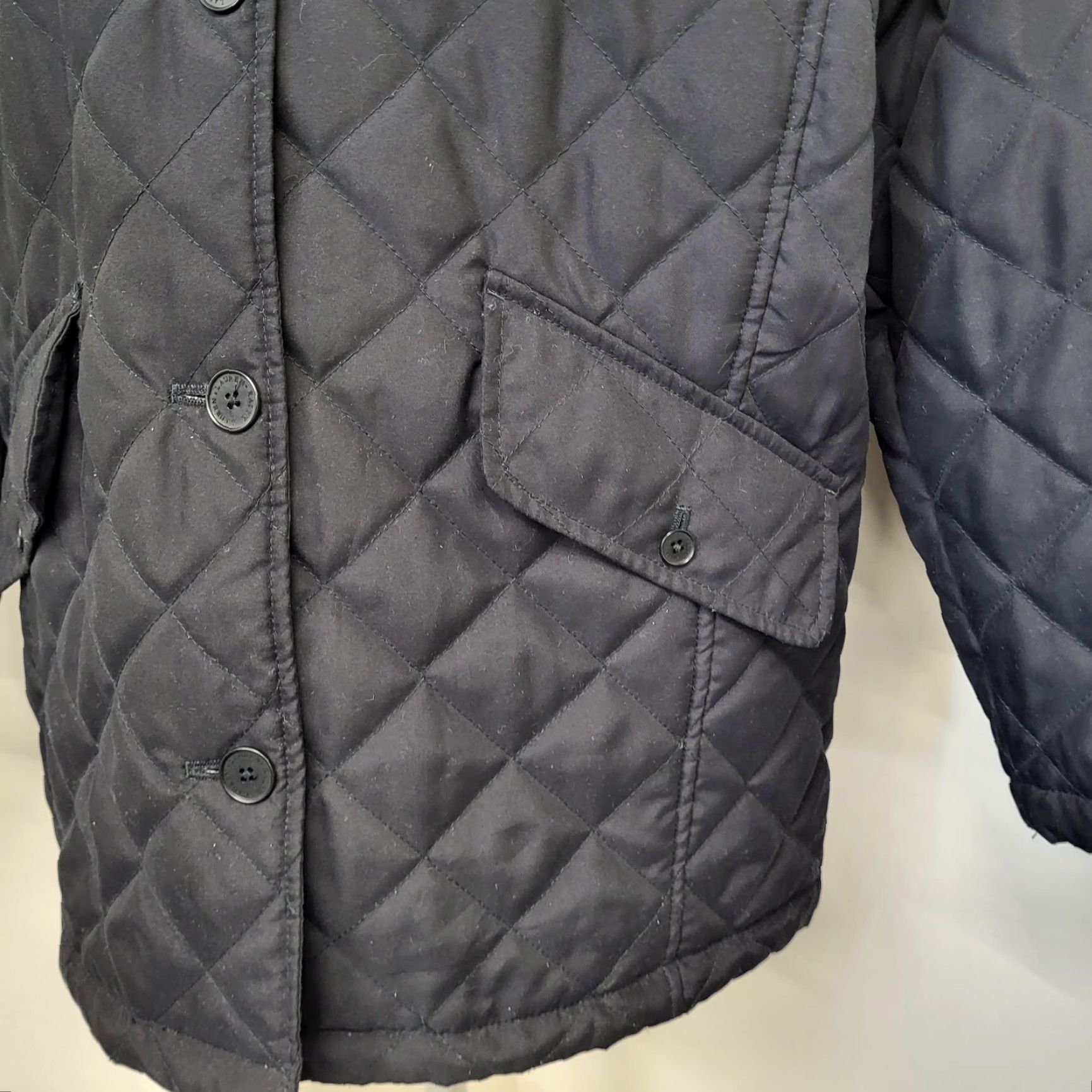 Ralph Lauren Lauren Ralph Lauren Coat Women's Large Black Quilted Faux Fur Collar Overcoat Size L / US 10 / IT 46 - 6 Thumbnail