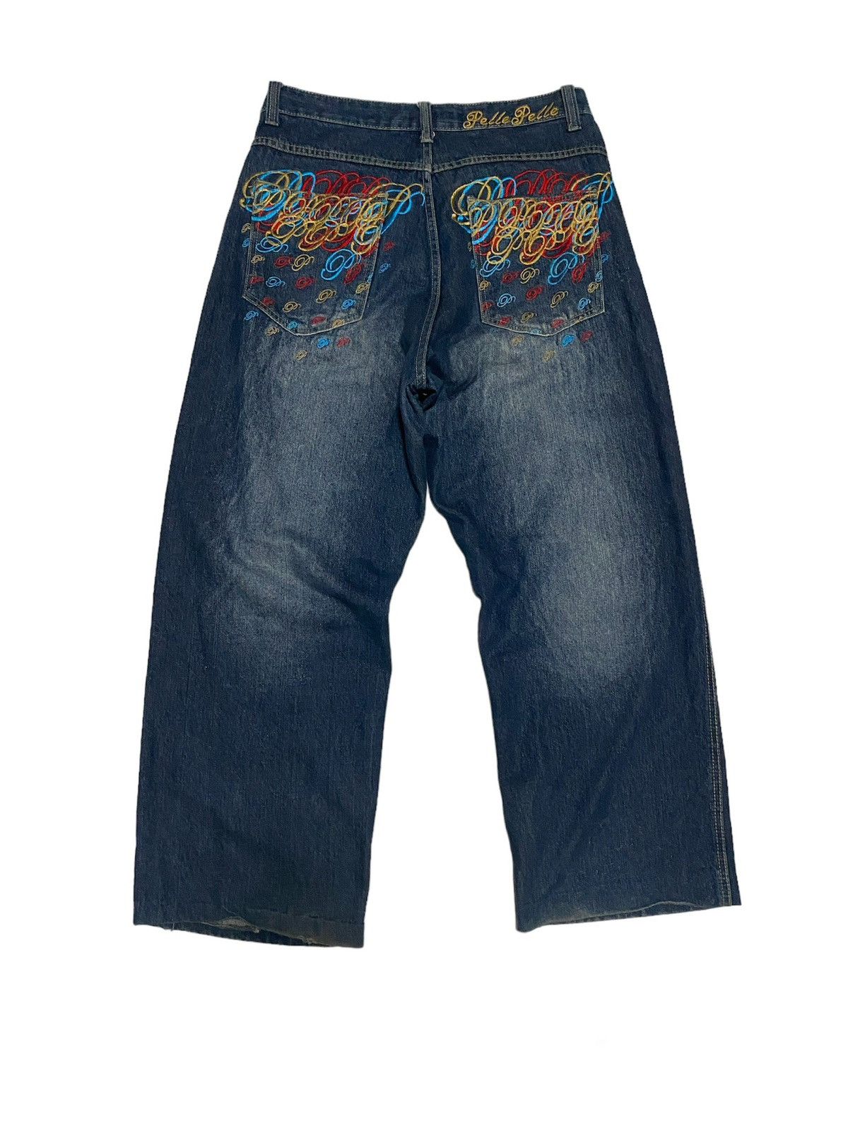 Marc Buchanan Pelle Pelle Multicolor Embroidered Baggy Jeans Size US 36 / EU 52 - 1 Thumbnail