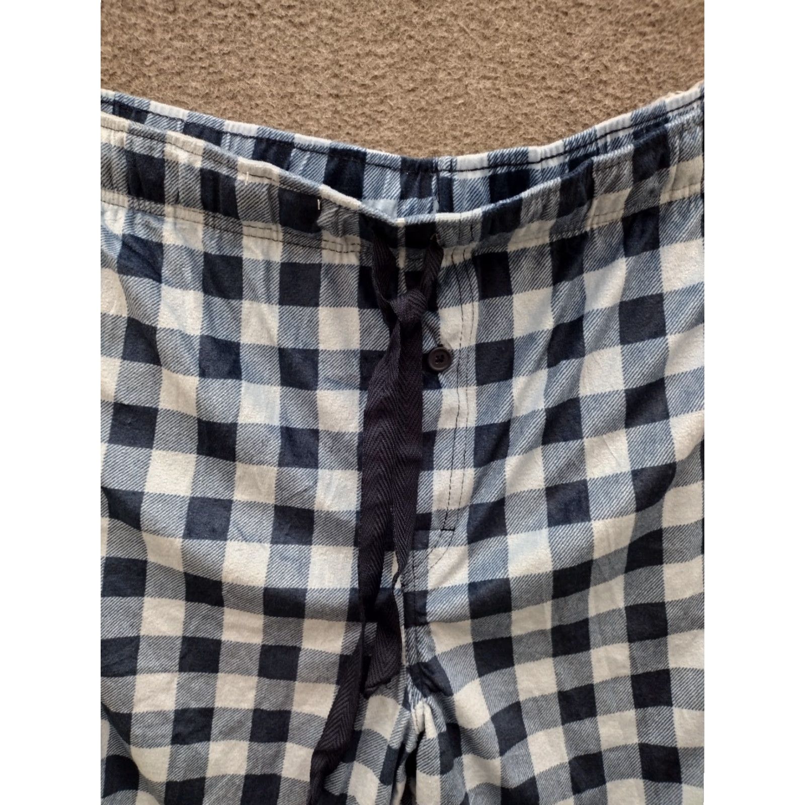 George George Men’s Relaxed Fit Fleece Sleep Pants 2XL Multicolor Plaid Lounge Pants with Drawstring Pockets Size US 39 - 3 Thumbnail