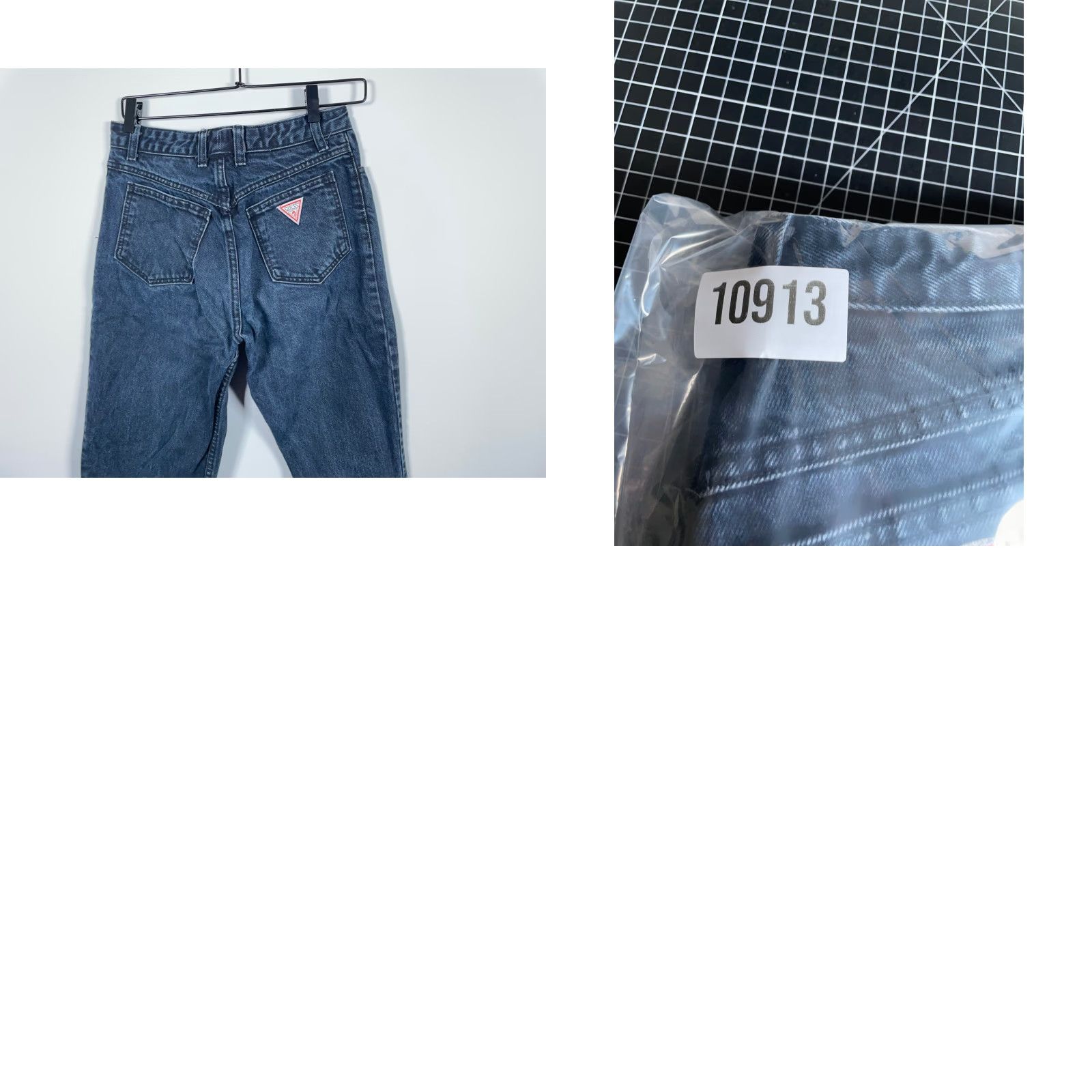 Guess VINTAGE Georges Marciano for Guess Jeans Women's 28 x 29 Dark Blue Tapered Jeans 90s Retro Hipster Size 28" / US 6 / IT 42 - 10 Thumbnail